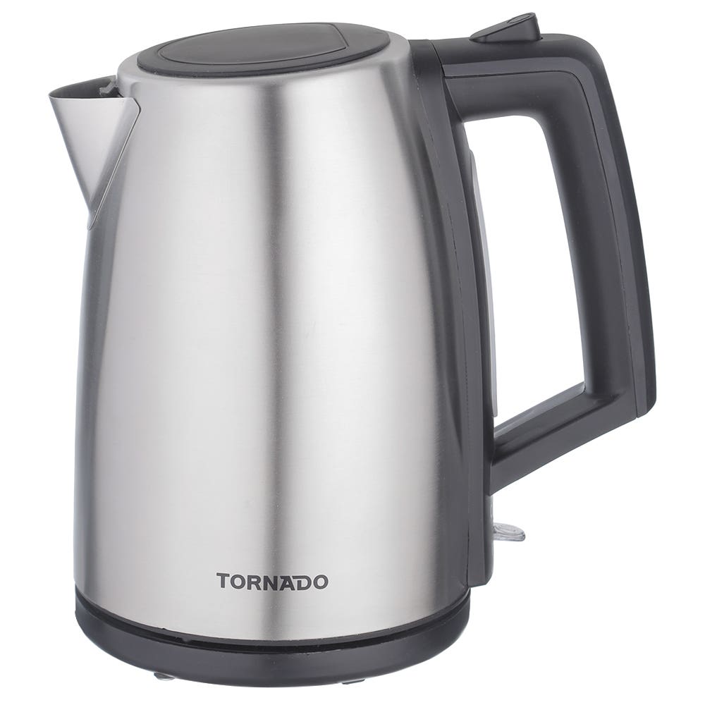 Tornado TKS-2117 Electric Kettle, 2200 watt 1.7 liter - Silver