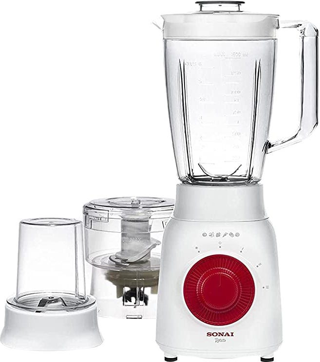 Sonai MAR-2500 Electric Blender, 500 Watt, 1.5 Liter - White