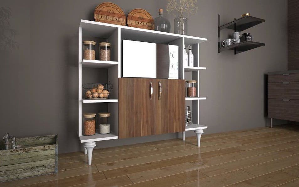 MDF Wood Storage And Drawer Unit, 120×40×120 cm - Brown White