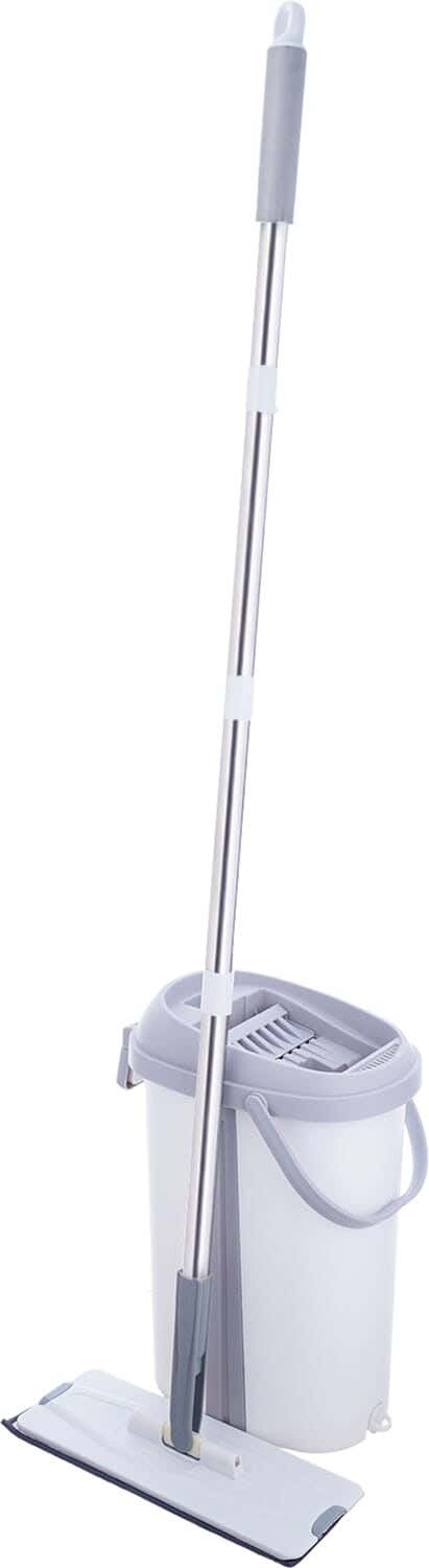 Mob Plastic Bucket, 2 Eyes, Metal Handle, 2 Replacement, 11 Litre, 46×27 cm - White