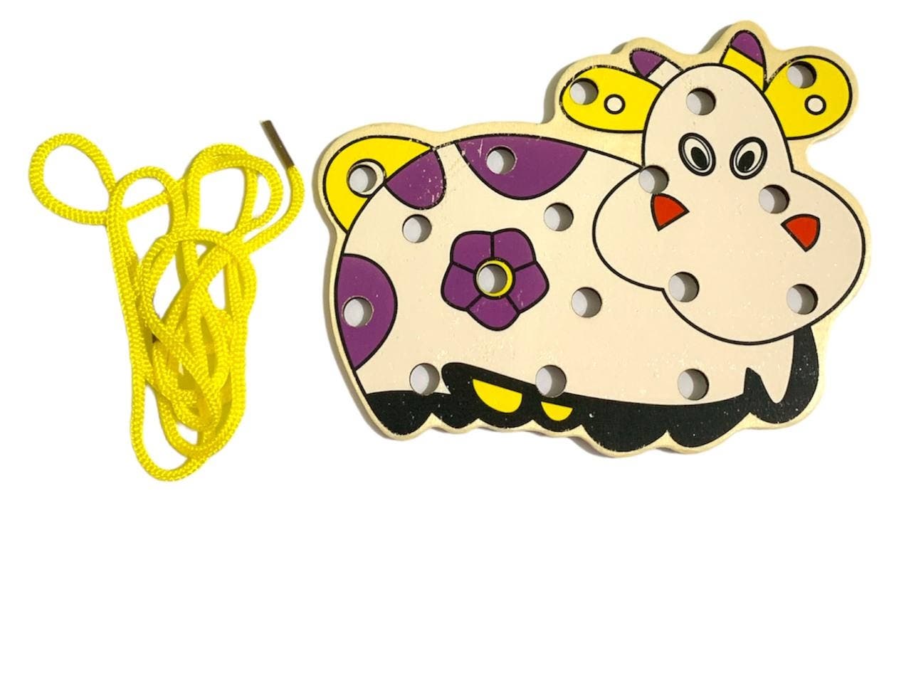 Alsafwa W16-26-1 Cow And String Toy for Unisex Children - Multicolor