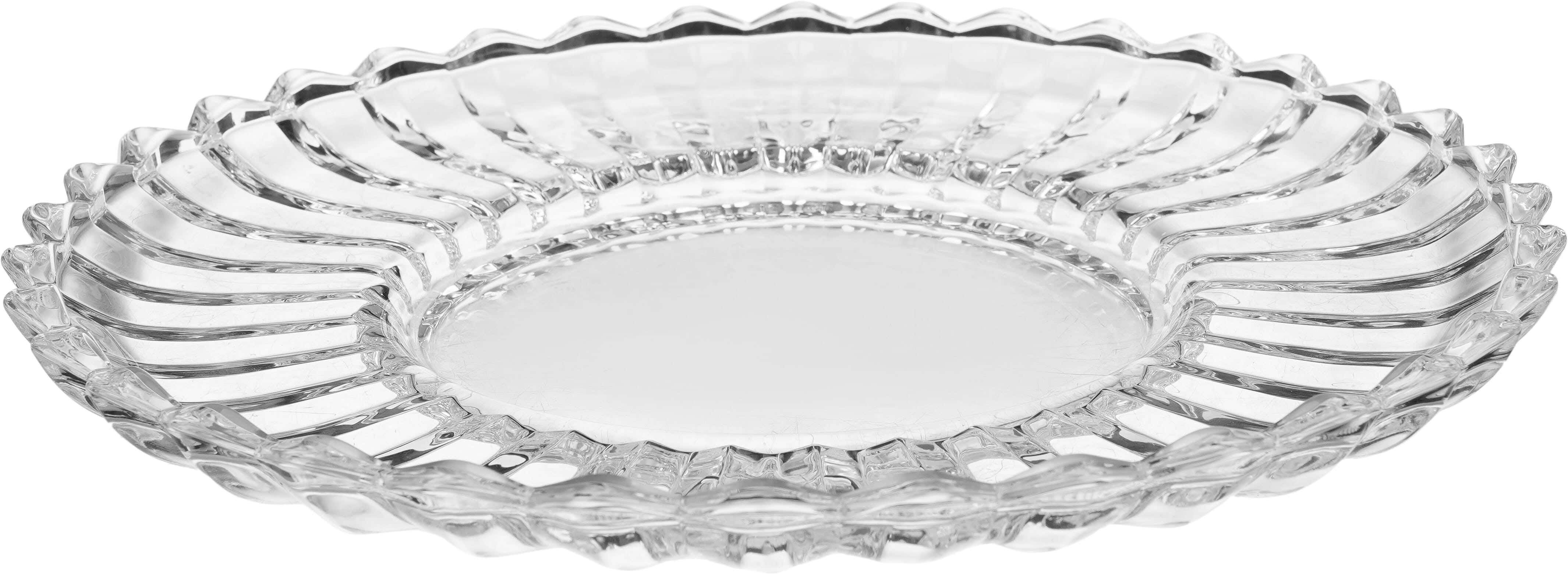 Blinkmax Round Glass Fruit Plate, 29 cm - Clear