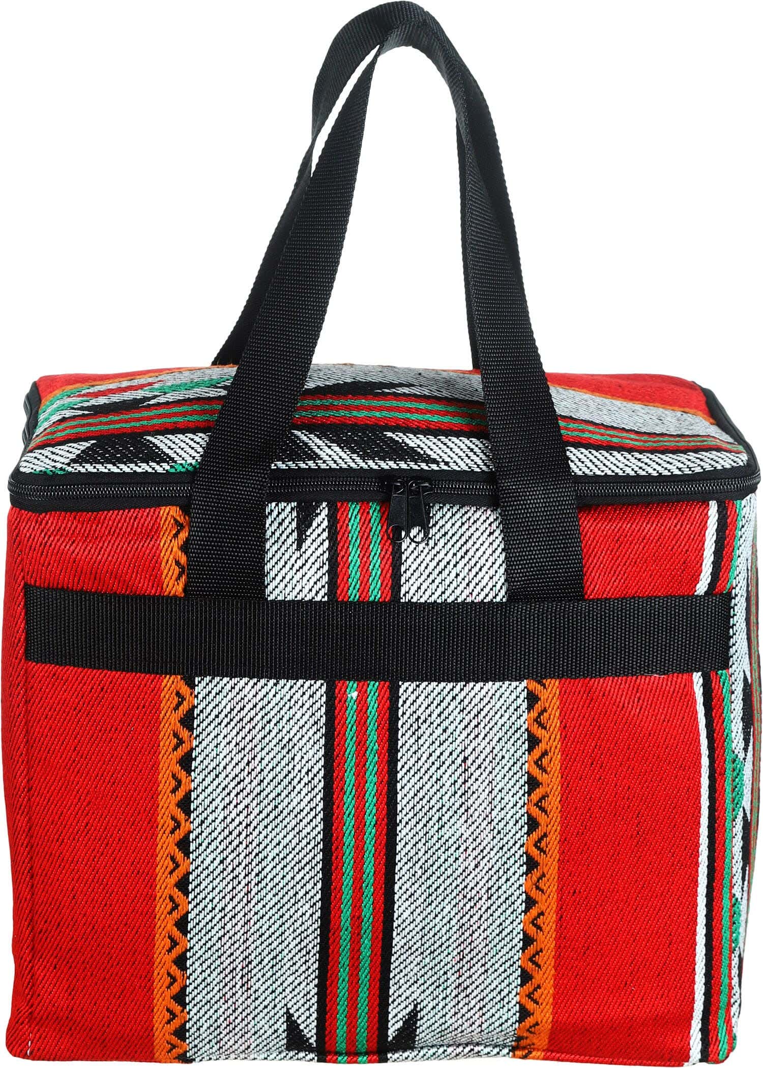 Rocky Rectangular Fabric Lunch Bag, 33×36 cm - Multicolor
