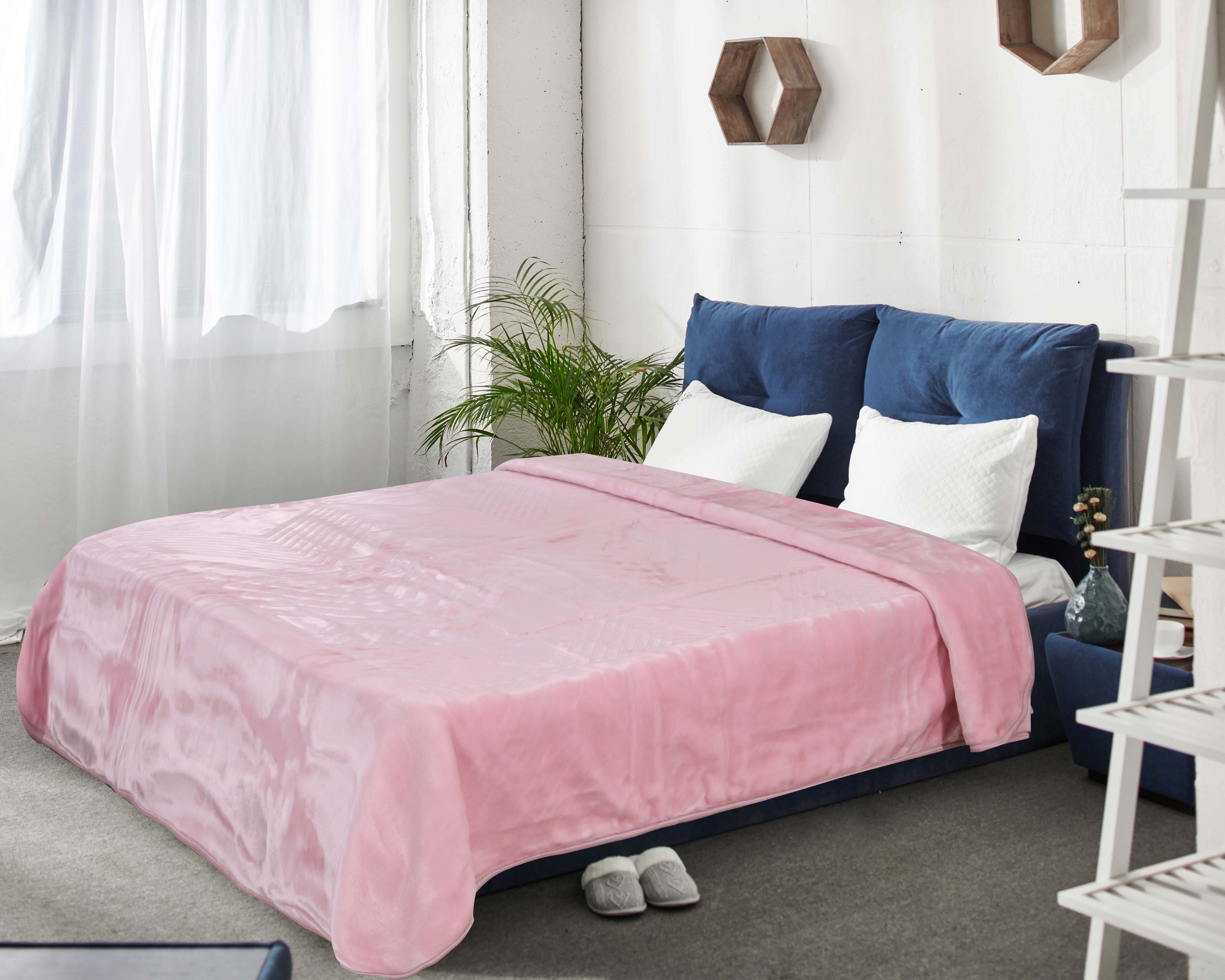 Mora Velvet Blanket, 240×220 cm, 3250 Grm - Rose