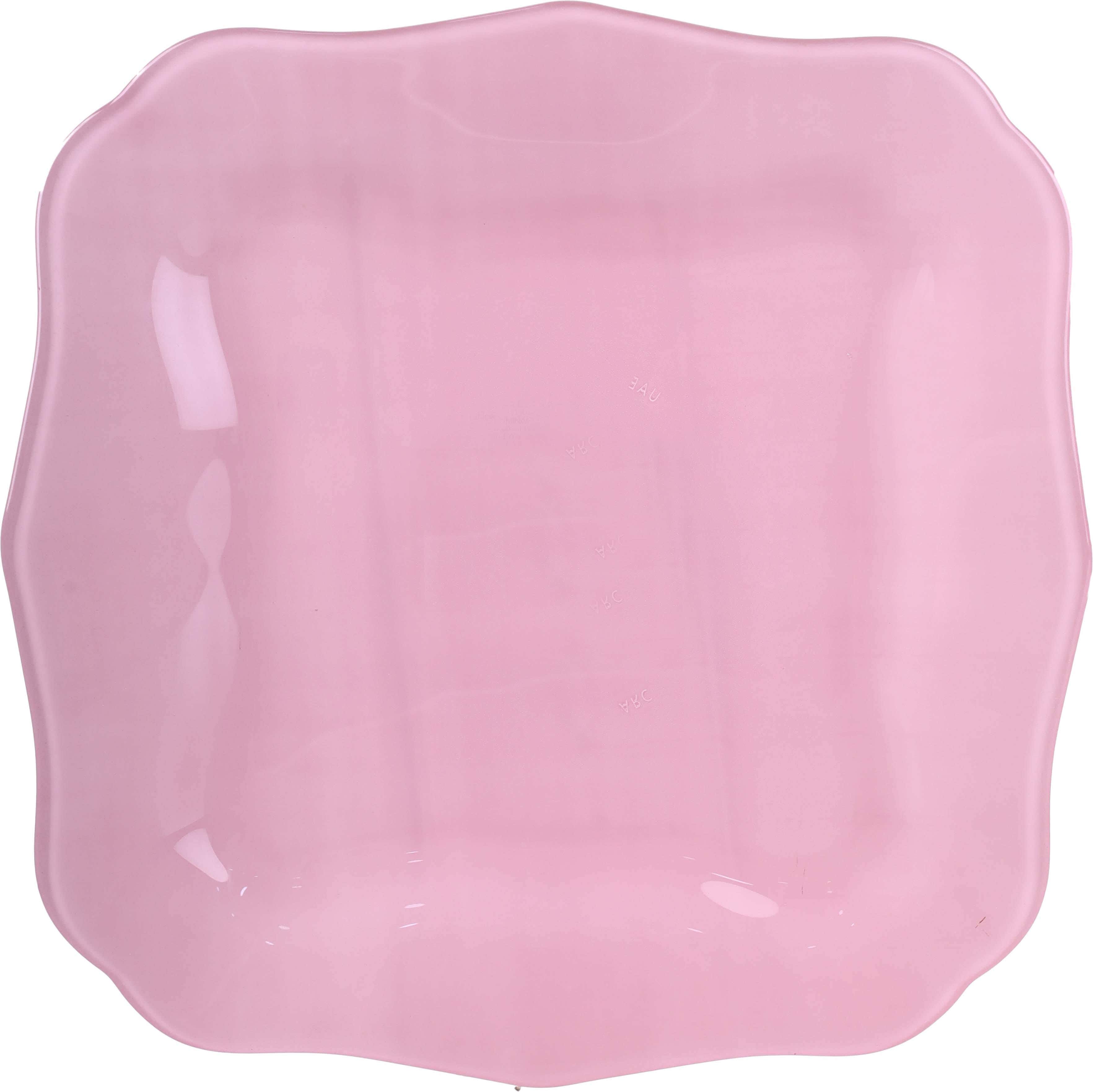 Luminarc Arcopyrex Square Cake Plate, 21×21 cm - Rose