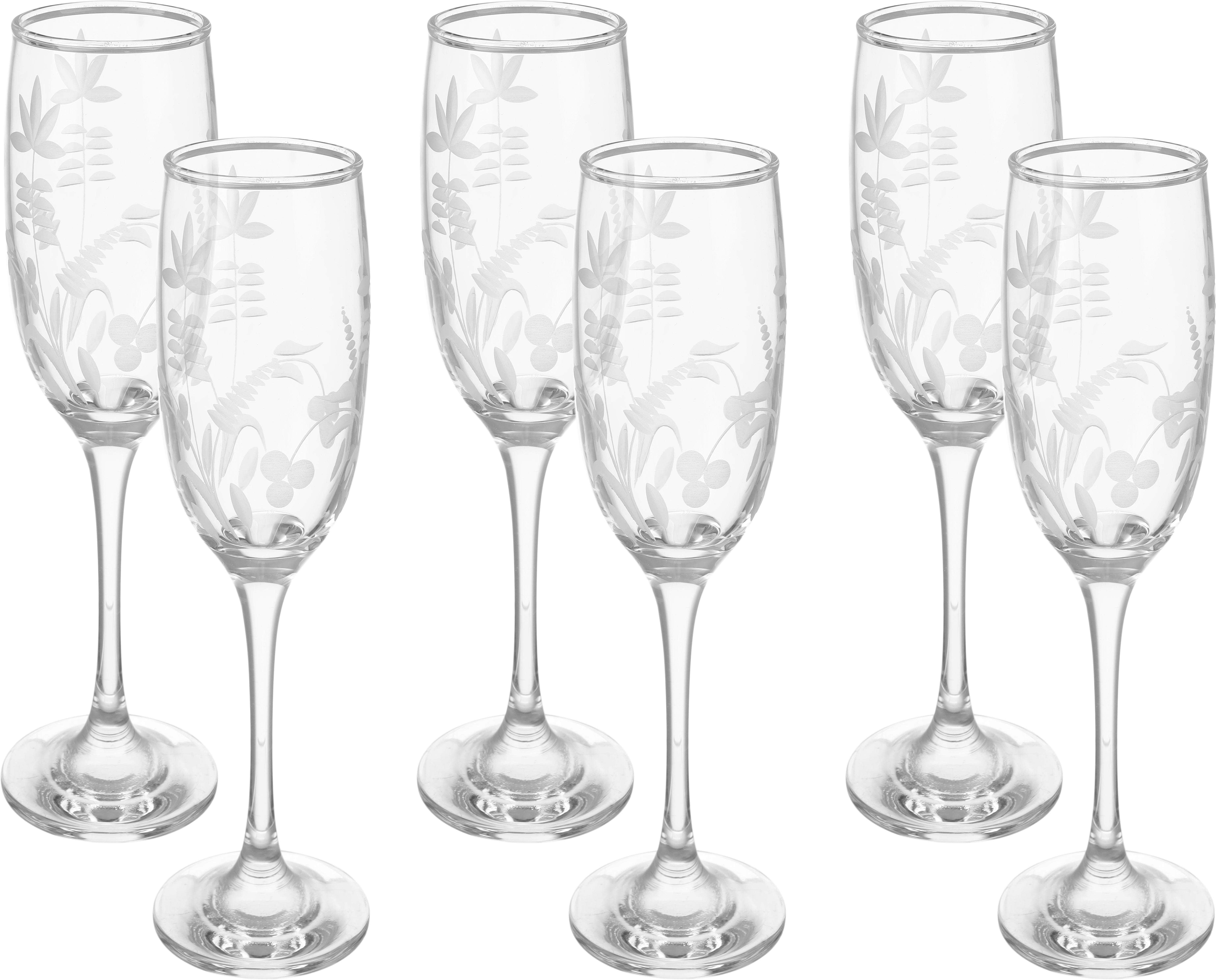 Snabel Glass Glasses Set, 6 Pieces, 240 ml - Clear Silver