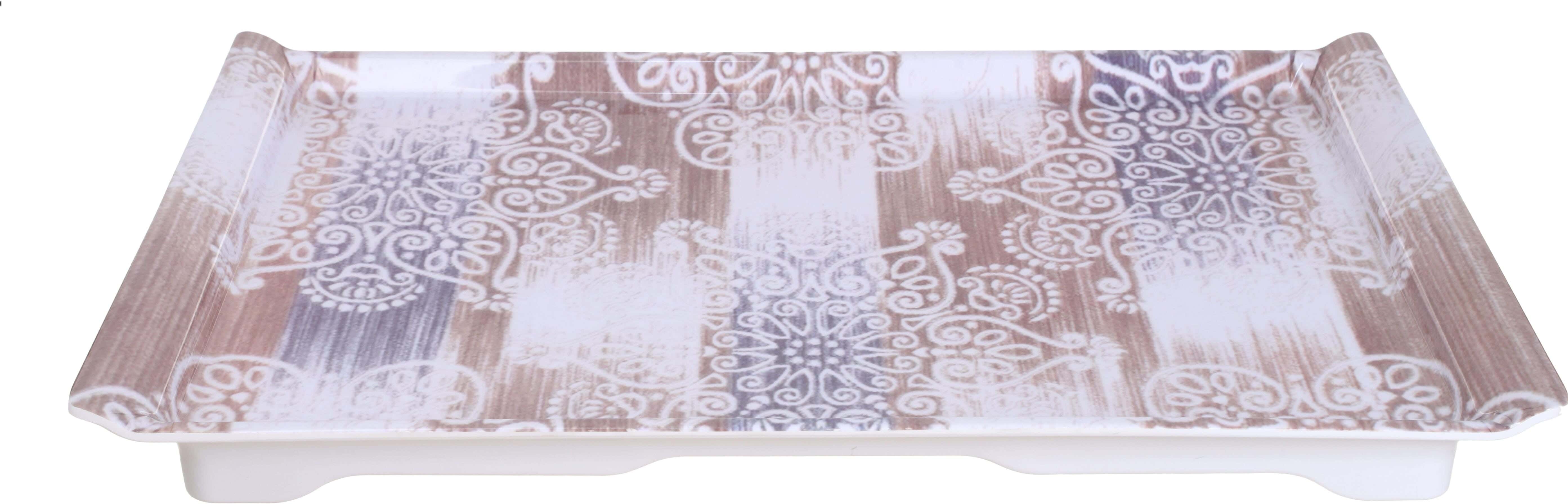 El Mohandes Melamine Serving Tray, 62×43 cm - Multiclolor
