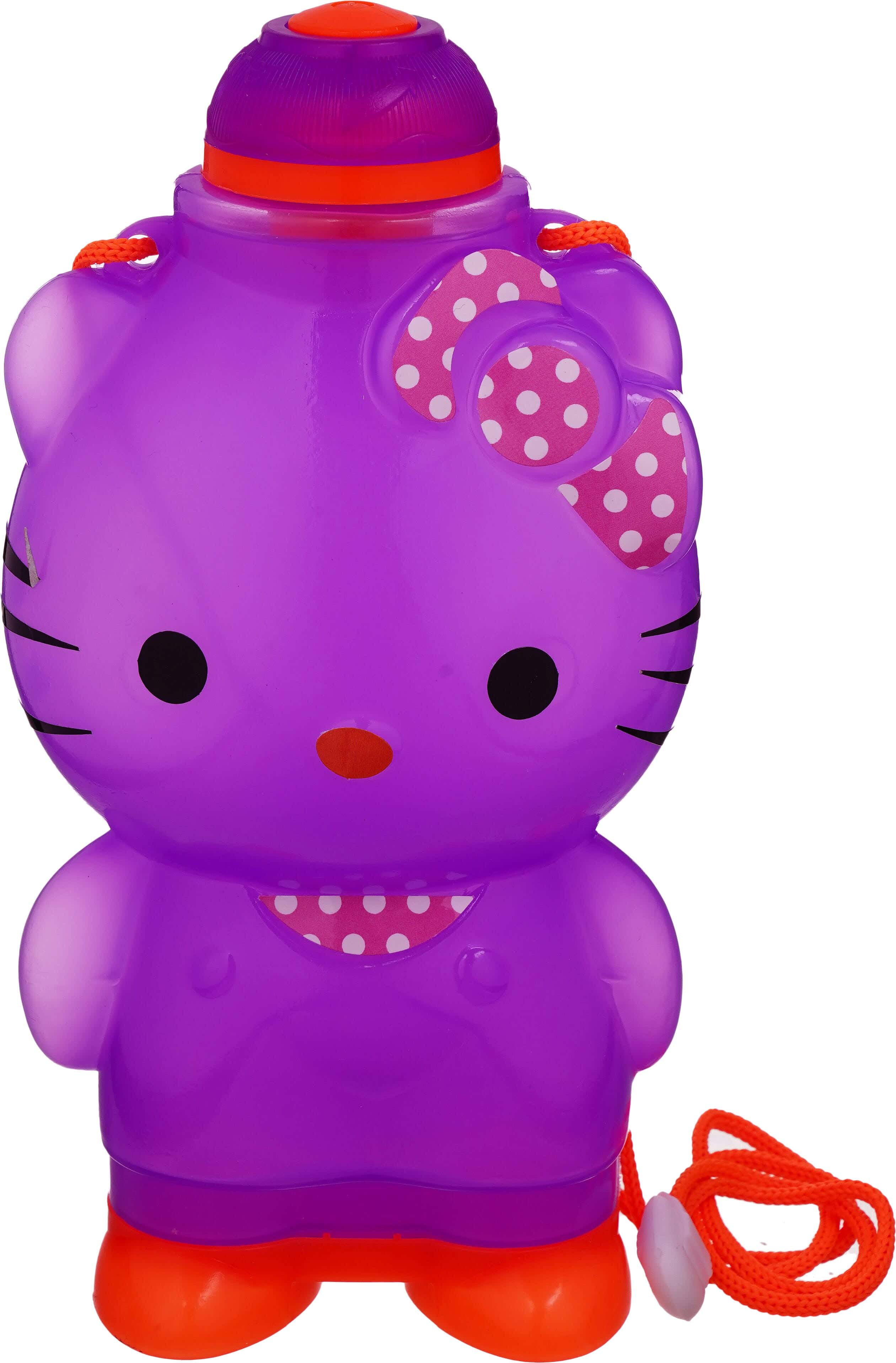 Winner Plast Plastic Kids Water Bottle Kitty Shape, 430 ml - Purple