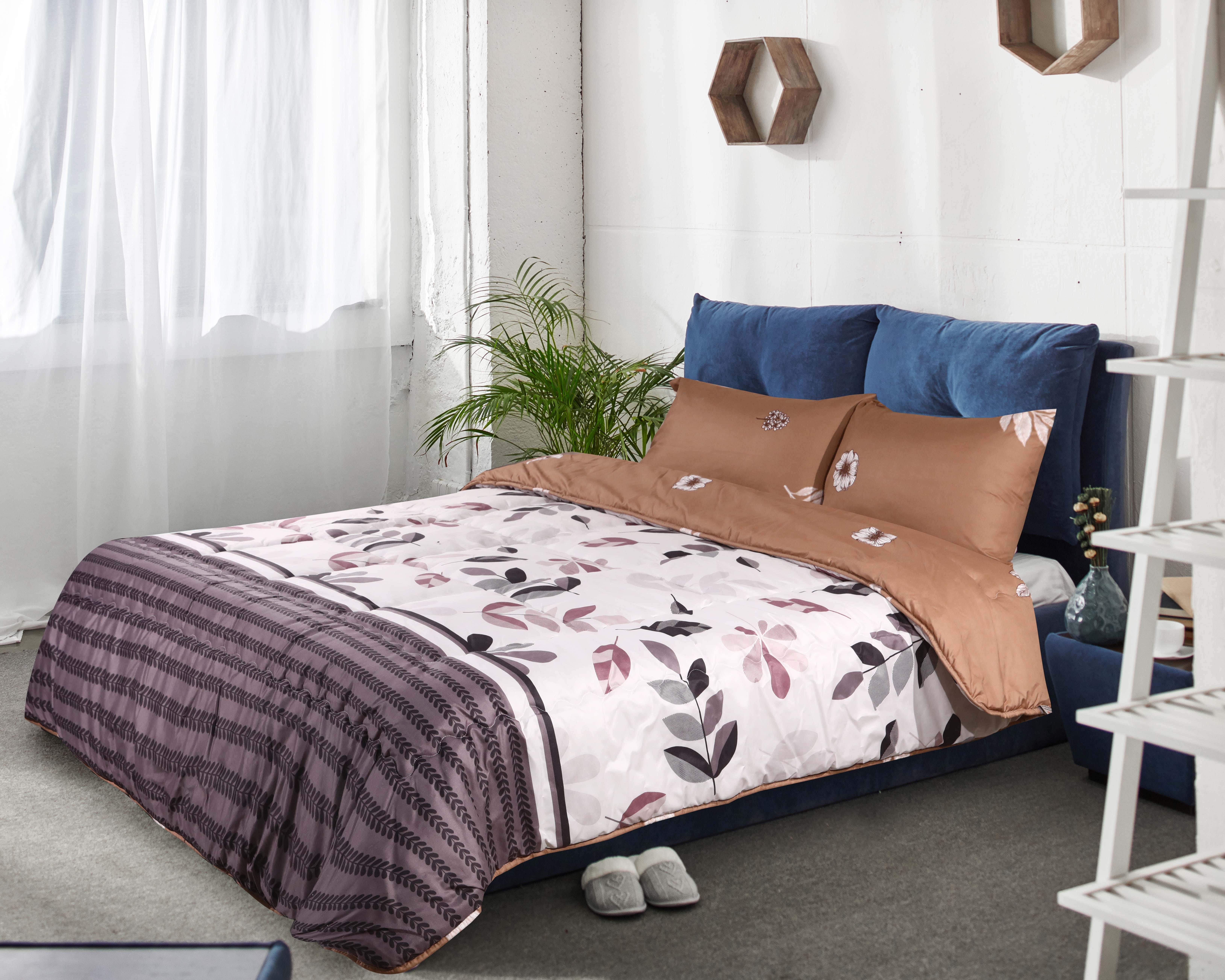 Forbed Microfiber Double Quilt Set, 3 Pieces, 240×225 cm - Multicolor