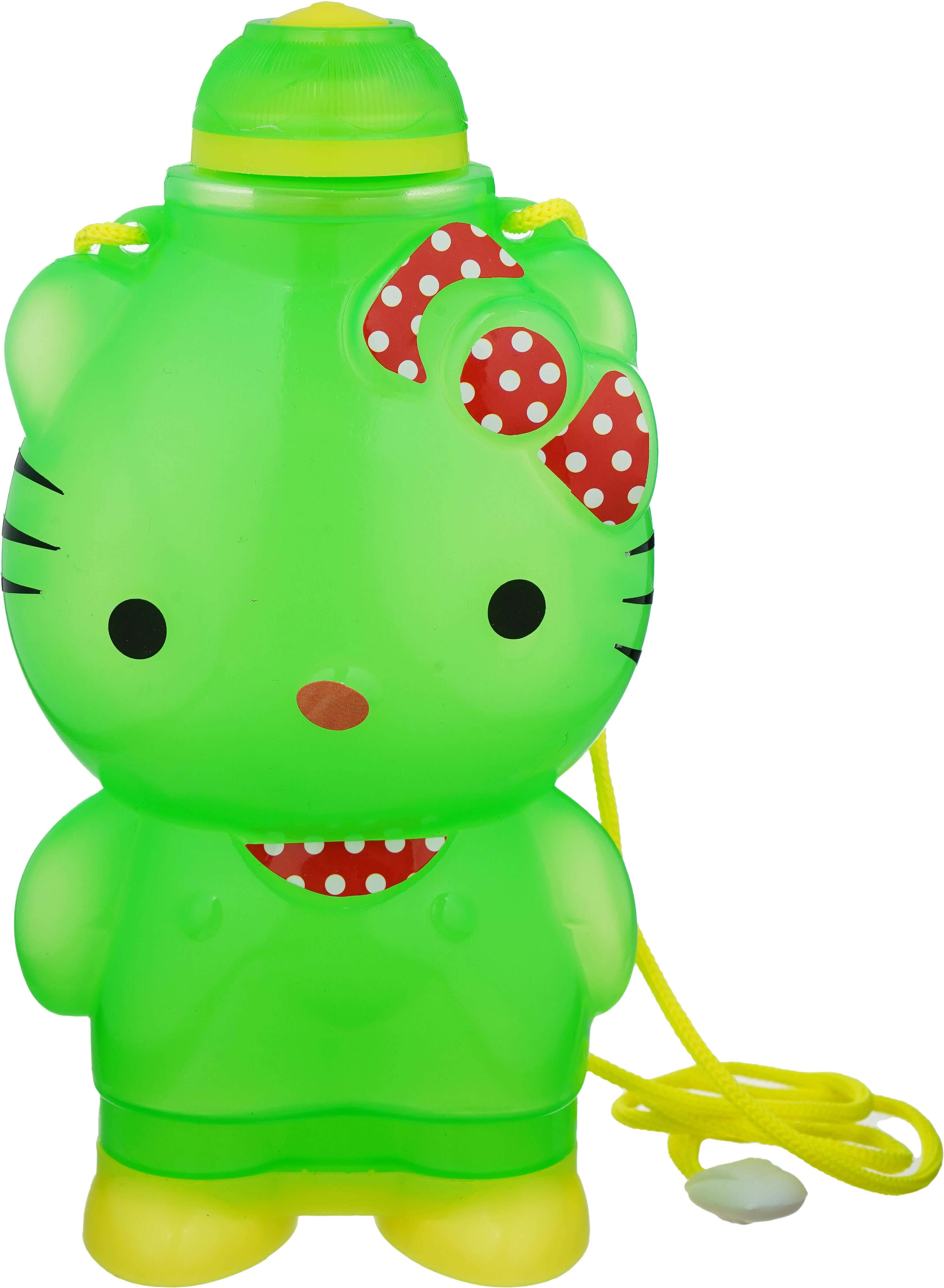 Winner Plast Plastic Kids Water Bottle Kitty Shape, 430 ml - Green