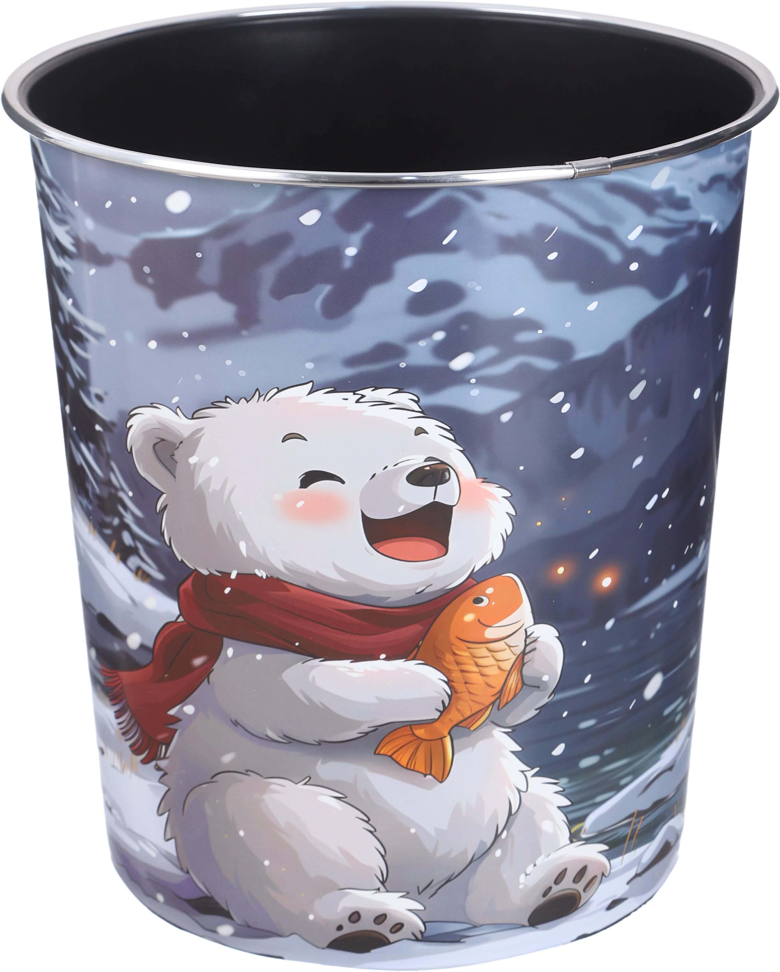 Al Wataneya Plastic Trash Bin, 25×27 cm - Multicolor