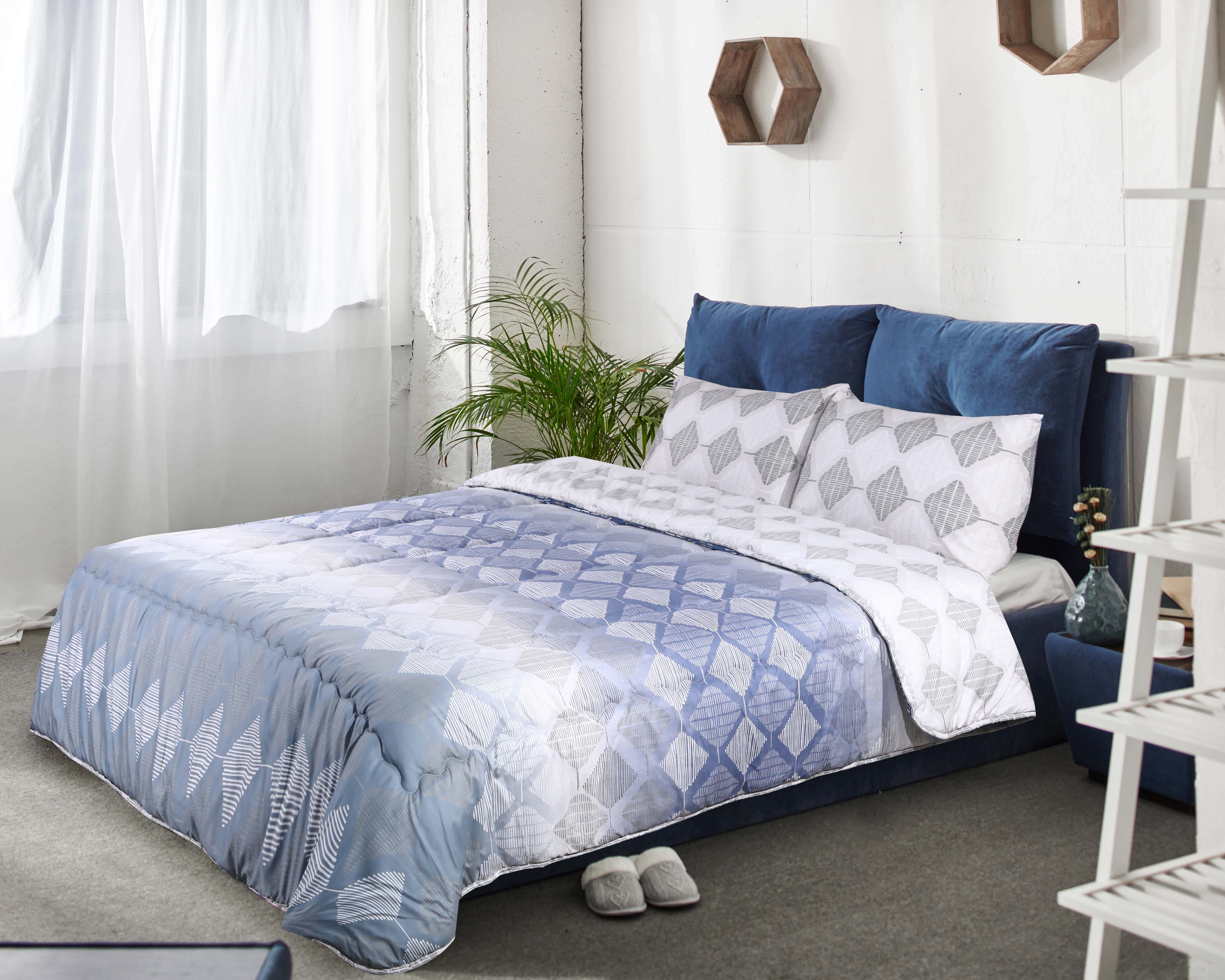Forbed Microfiber Double Quilt Set, 3 Pieces, 240×225 cm - Multicolor