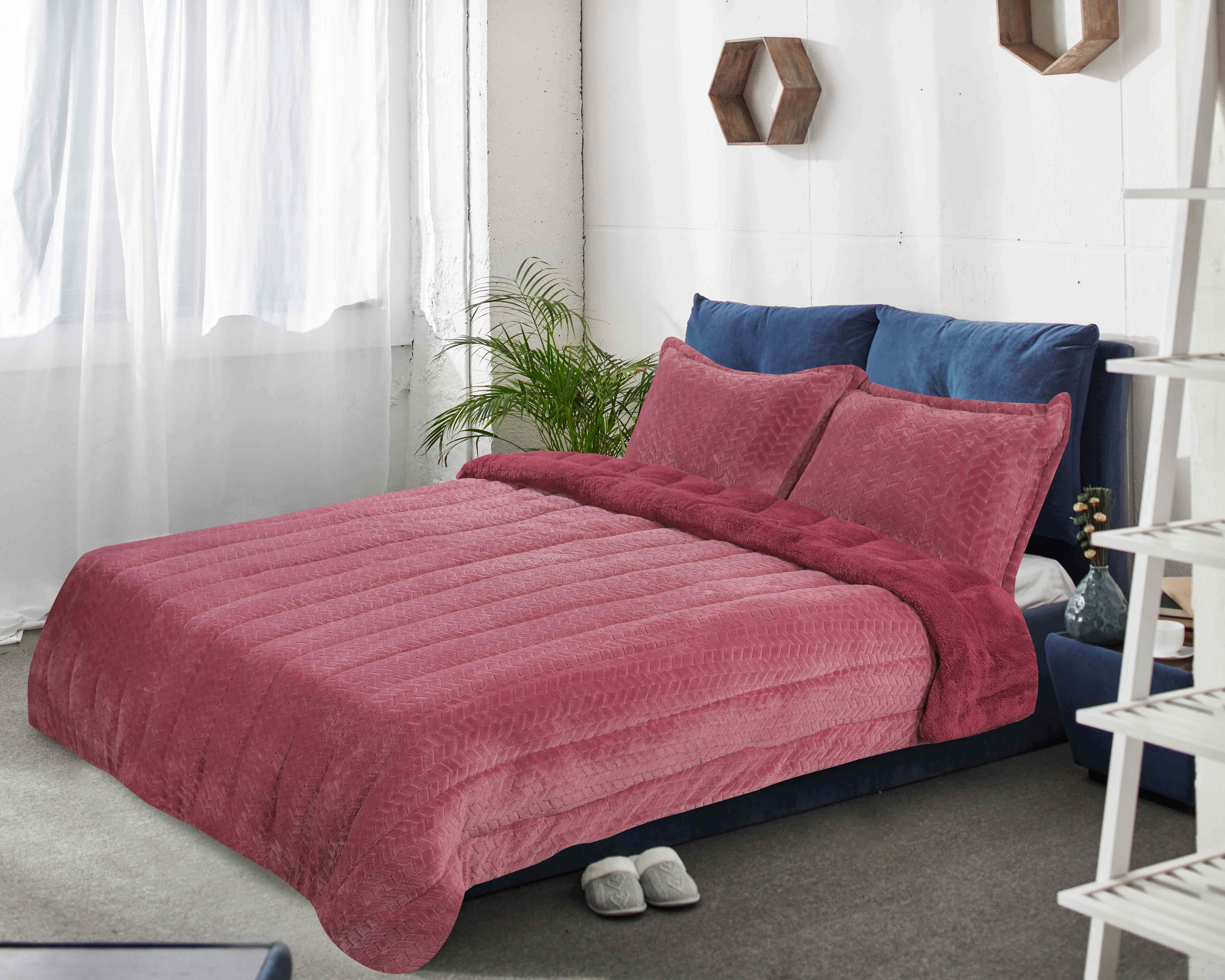Jacquard fur Quilt set, 3 pieces - Kashmere