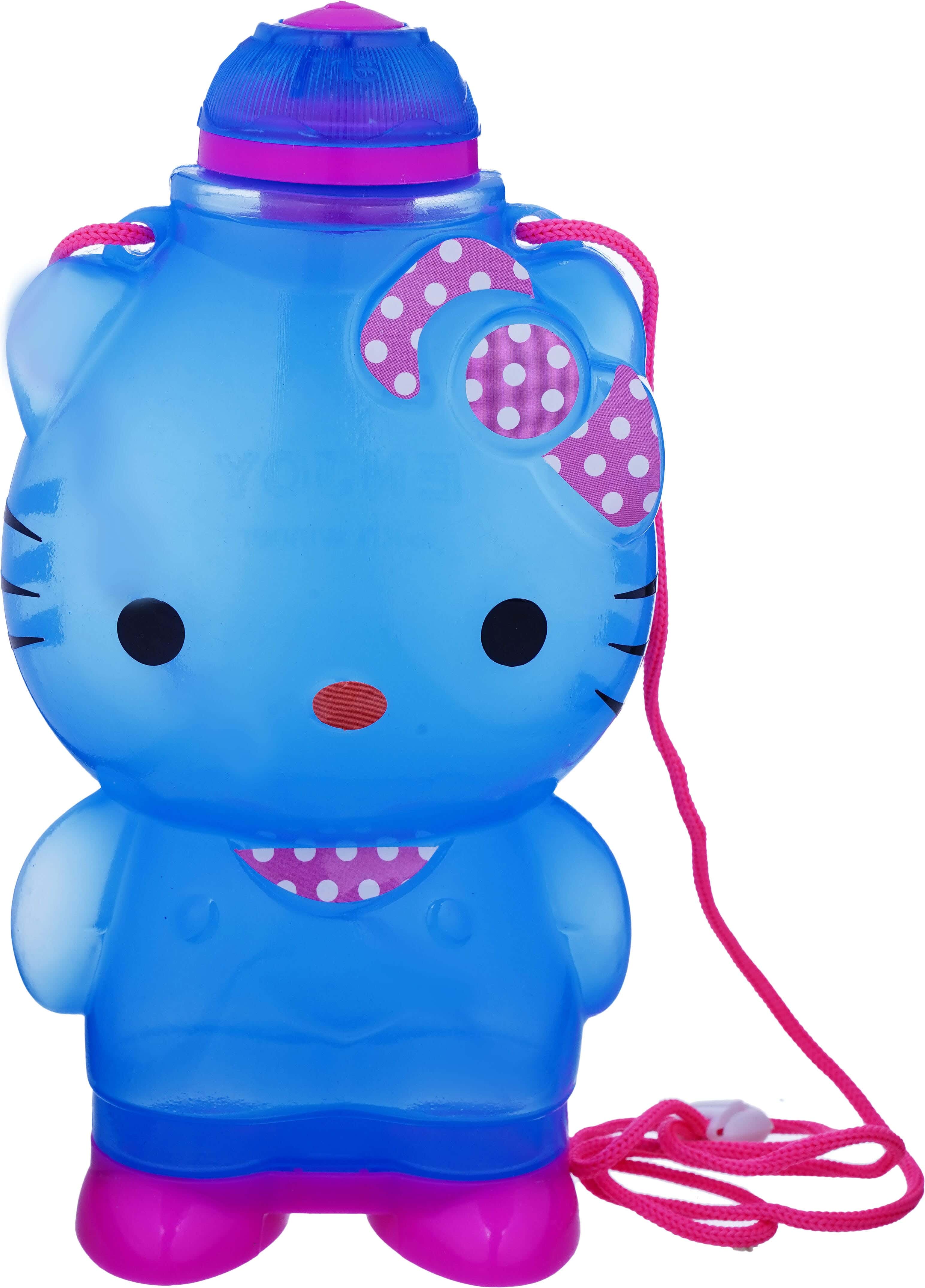Winner Plast Plastic Kids Water Bottle Kitty Shape, 430 ml - Blue