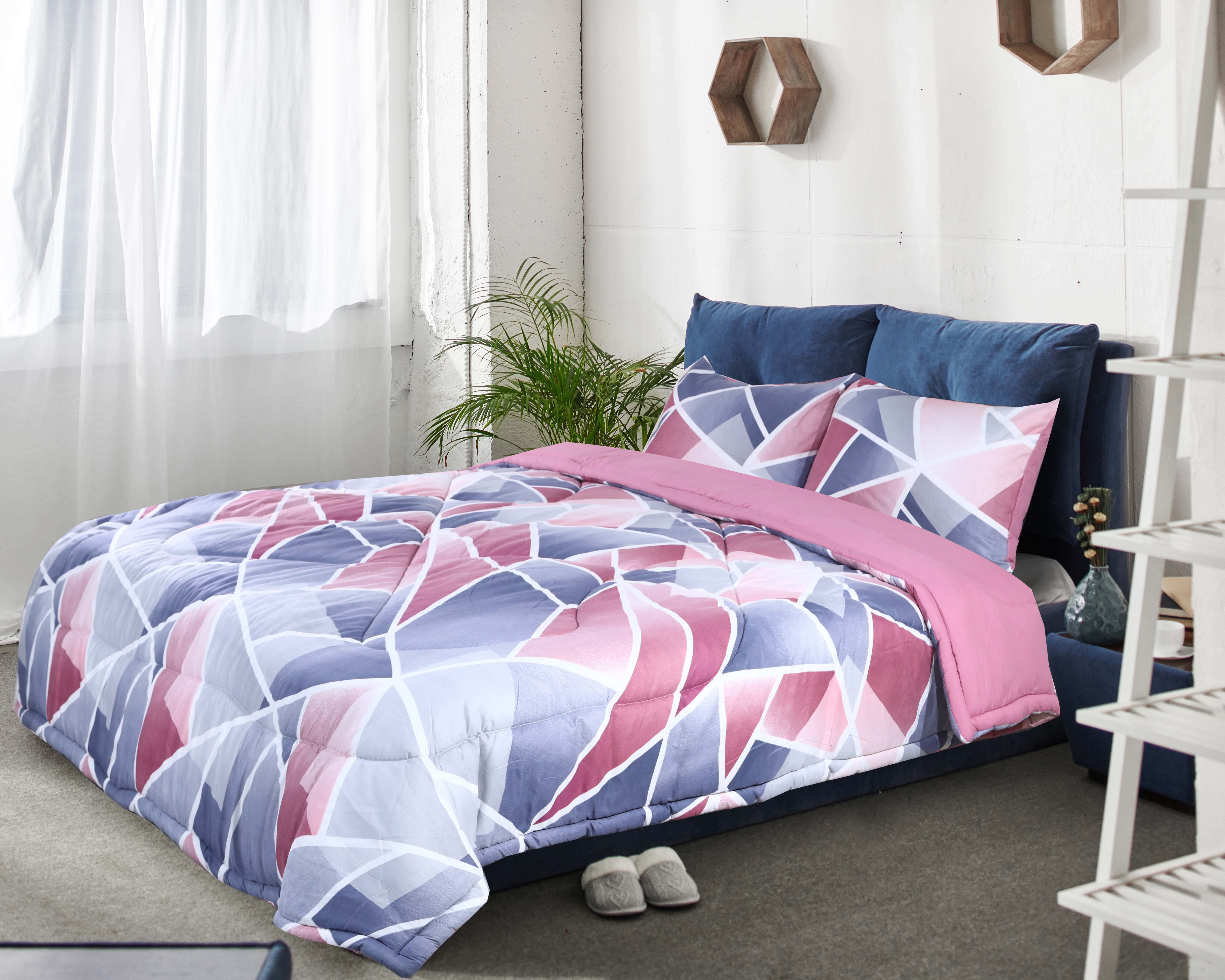 Ronza Home Microfiber Quilt Set, 3 Pieces, Approximately 3300 Grams - Multicolor