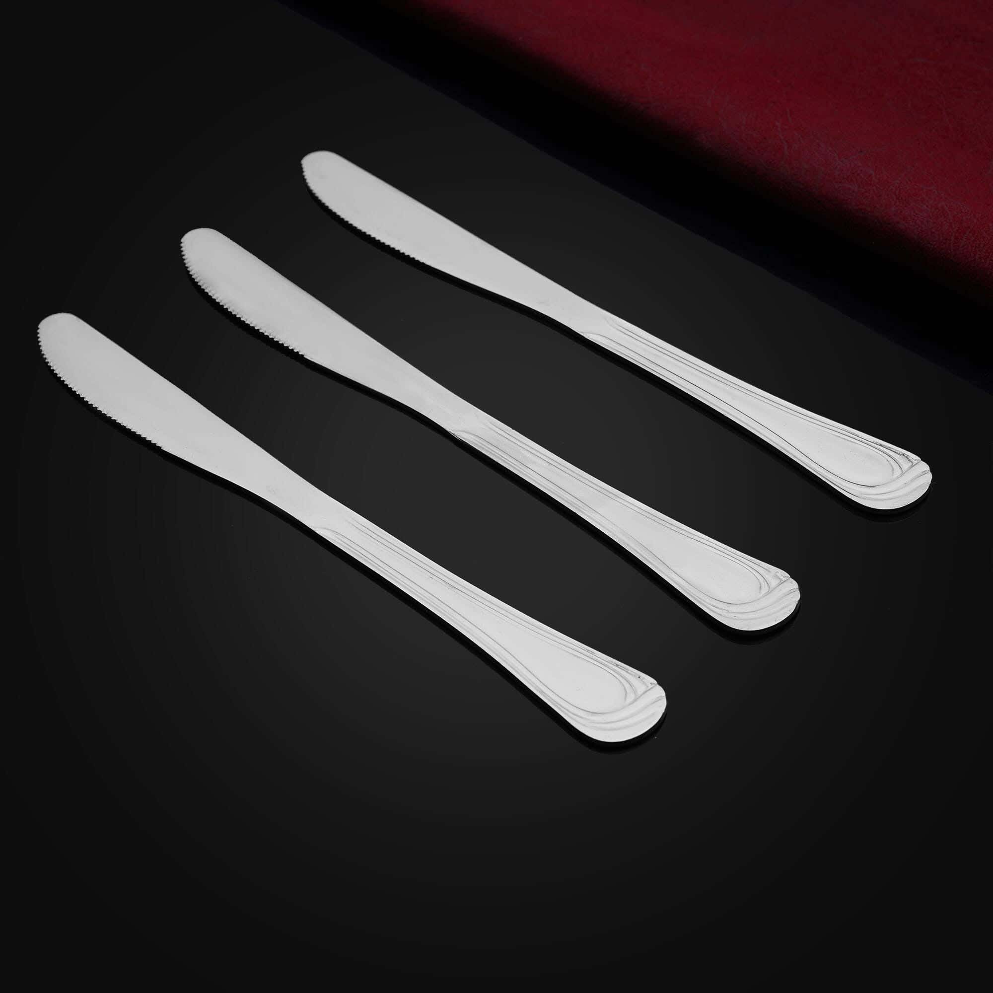 Nouval Stainless Steel Knife Set, 3 Pieces, 21 cm - Silver