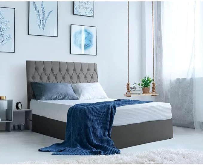 Beech & Counter Wood Cabotine Bed, 100x120x195 cm - Grey