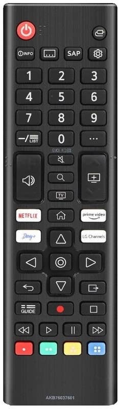 Remote Control, Compatible With AKB76037605 - Black