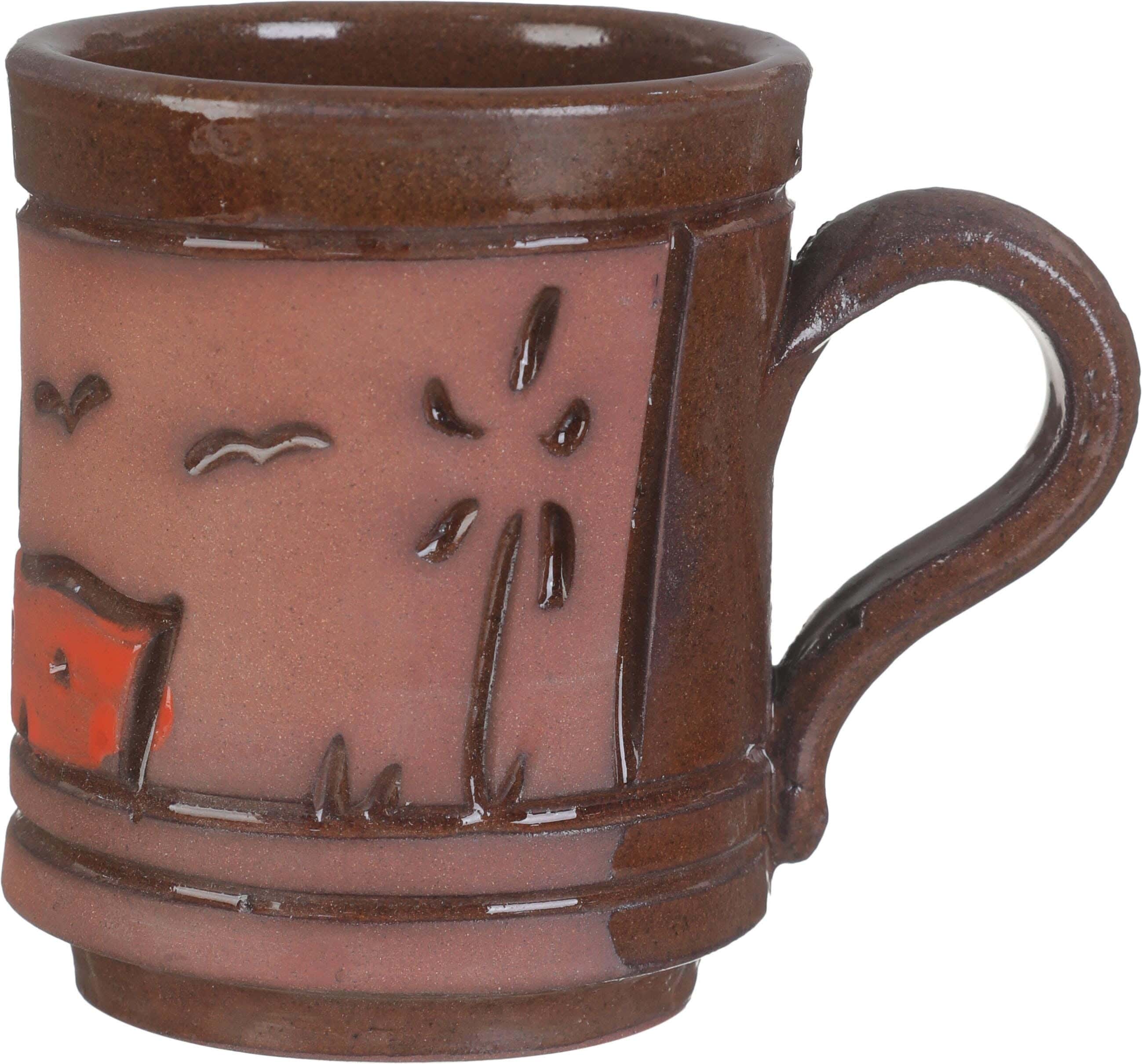Pottery Tea Mug, 255 ml - Brown