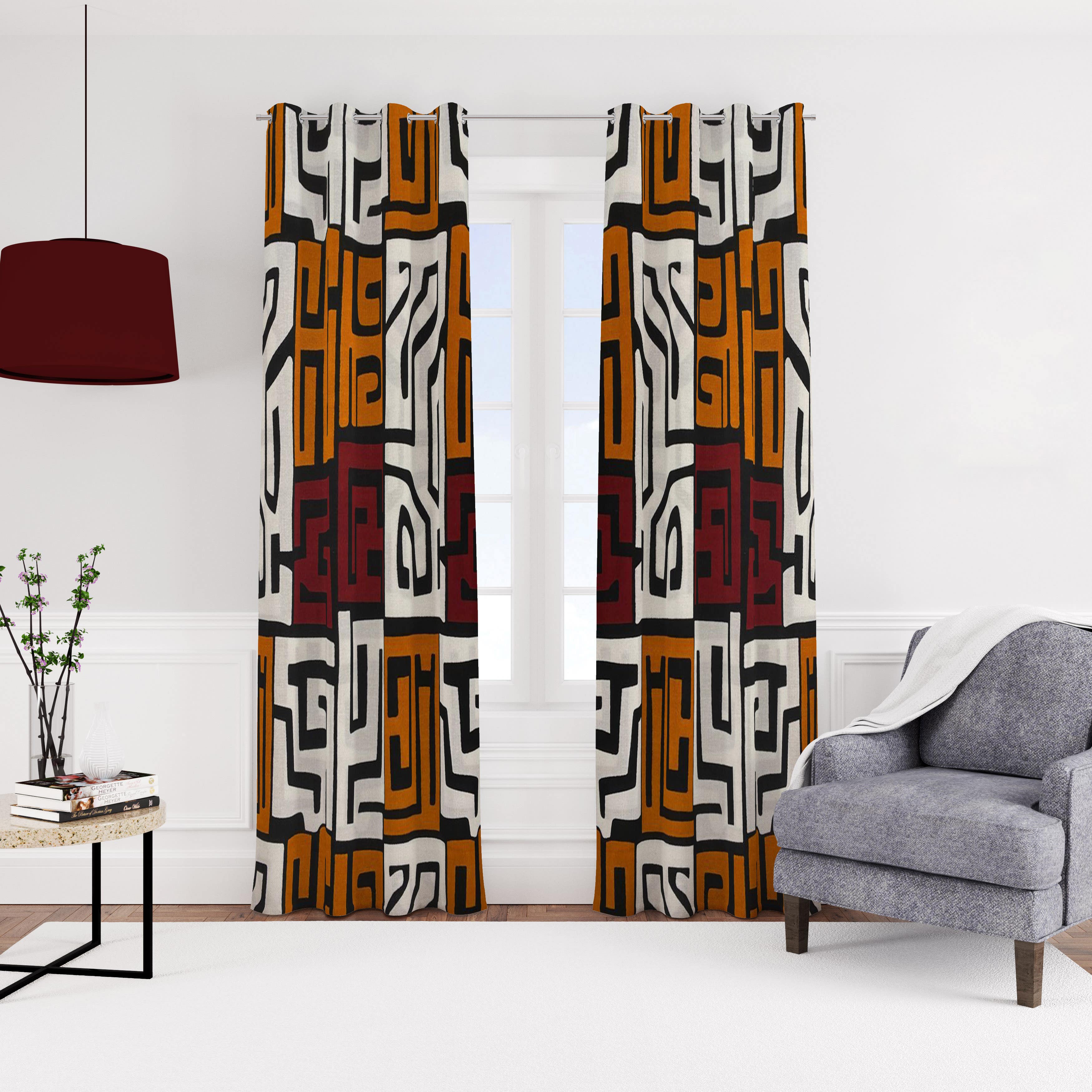 Velvet Curtain With Rings, 270 X 145 Cm - Multicolor