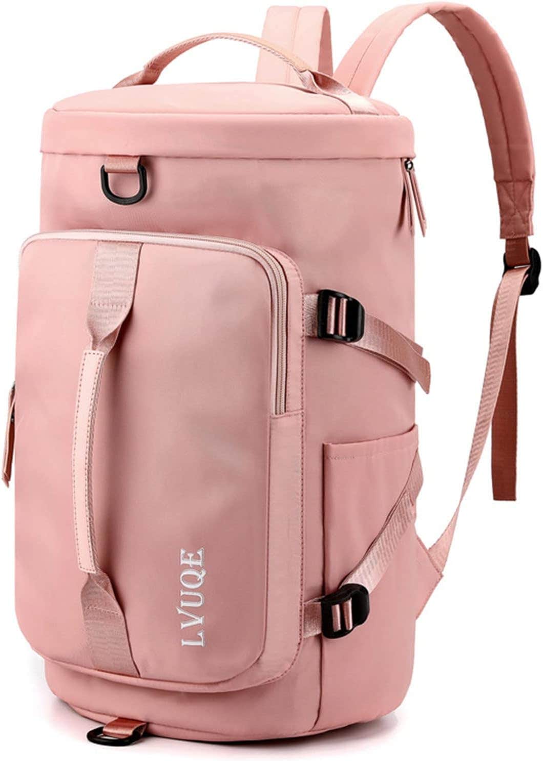 Kejiatop Sports Gym Duffle Bag With Shoe Compartment - Light Pink