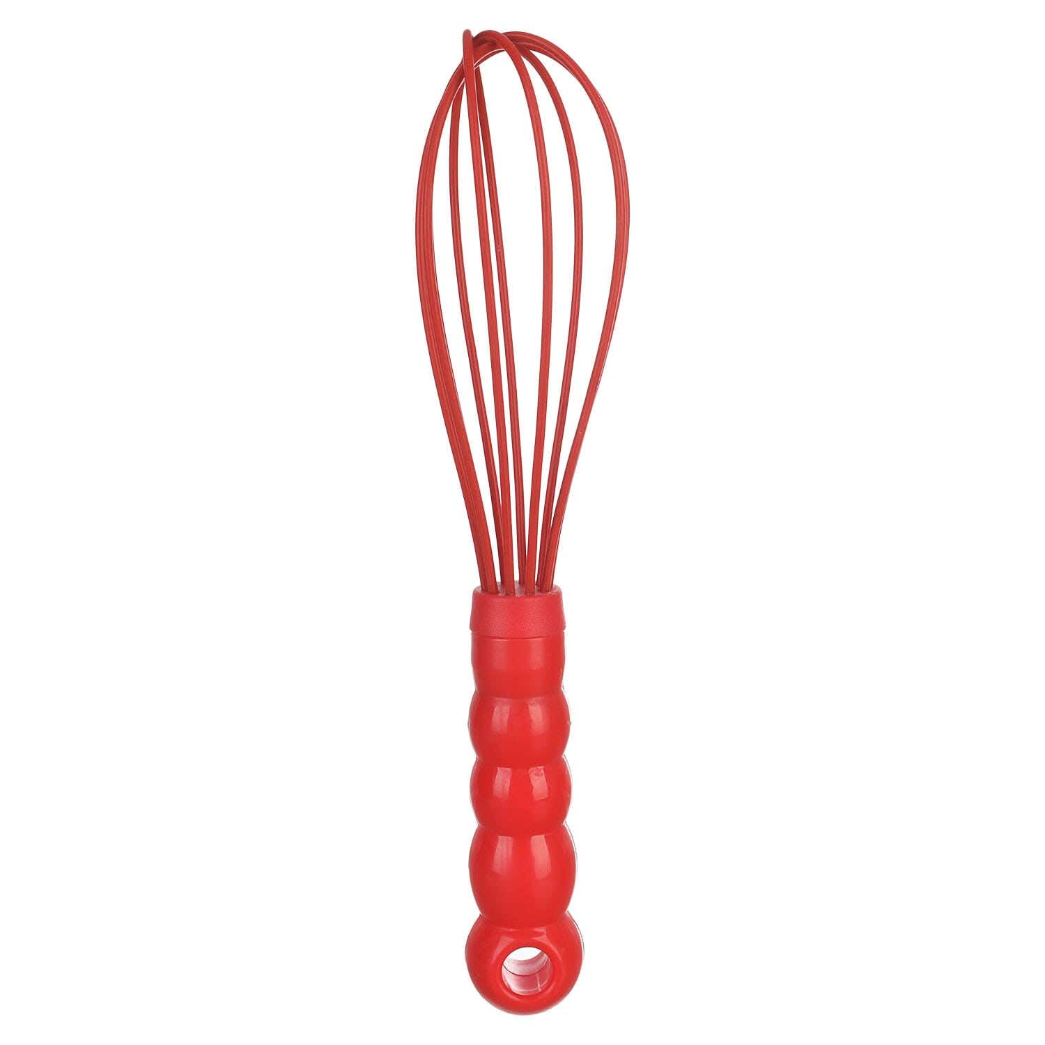 Elcheef Silicone Egg Beater With Plastic Handle, 27 cm - Red