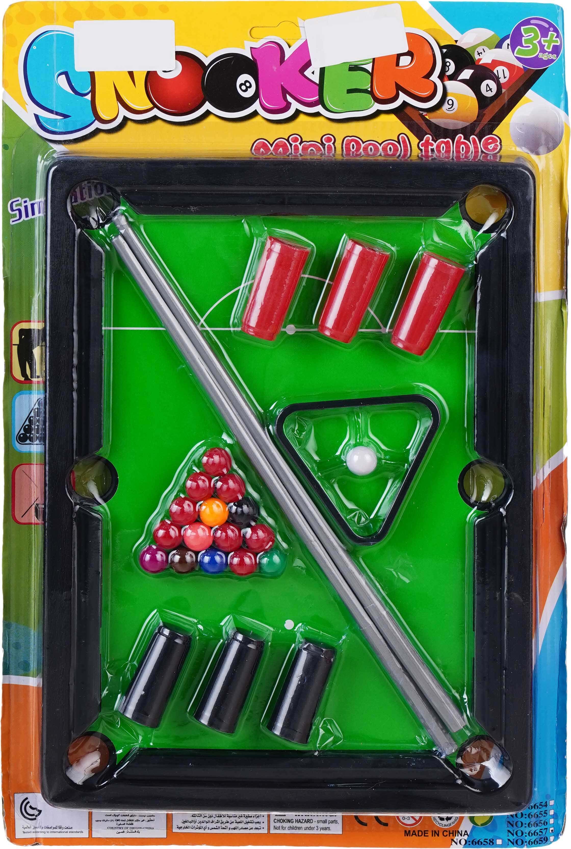 Plastic Billiard Table Game For Boys, 21 Pieces - Multicolor
