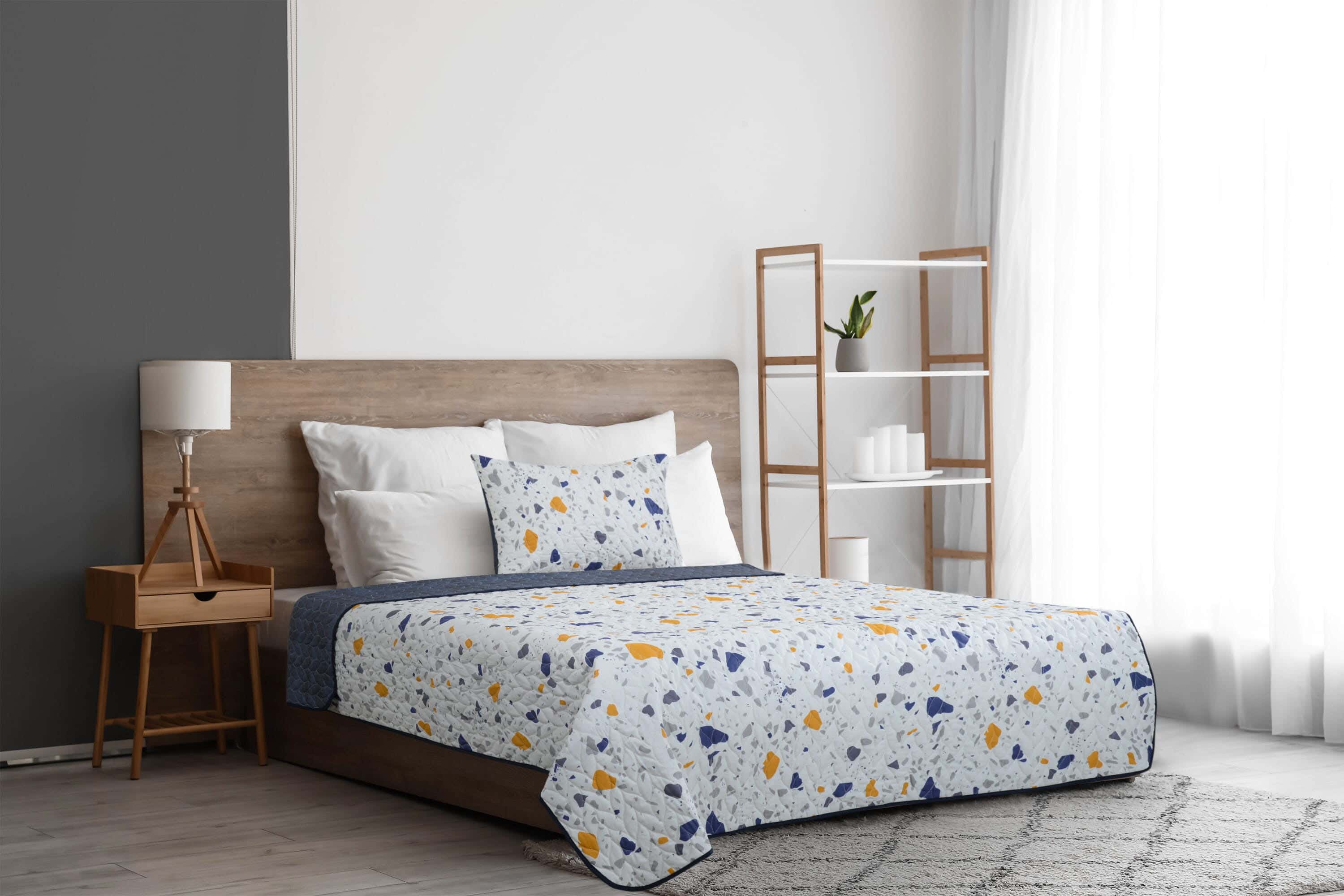 Hana Cotton Quilt Set, 4 Pieces, 240×180 cm, 4500 gm - Multicolor