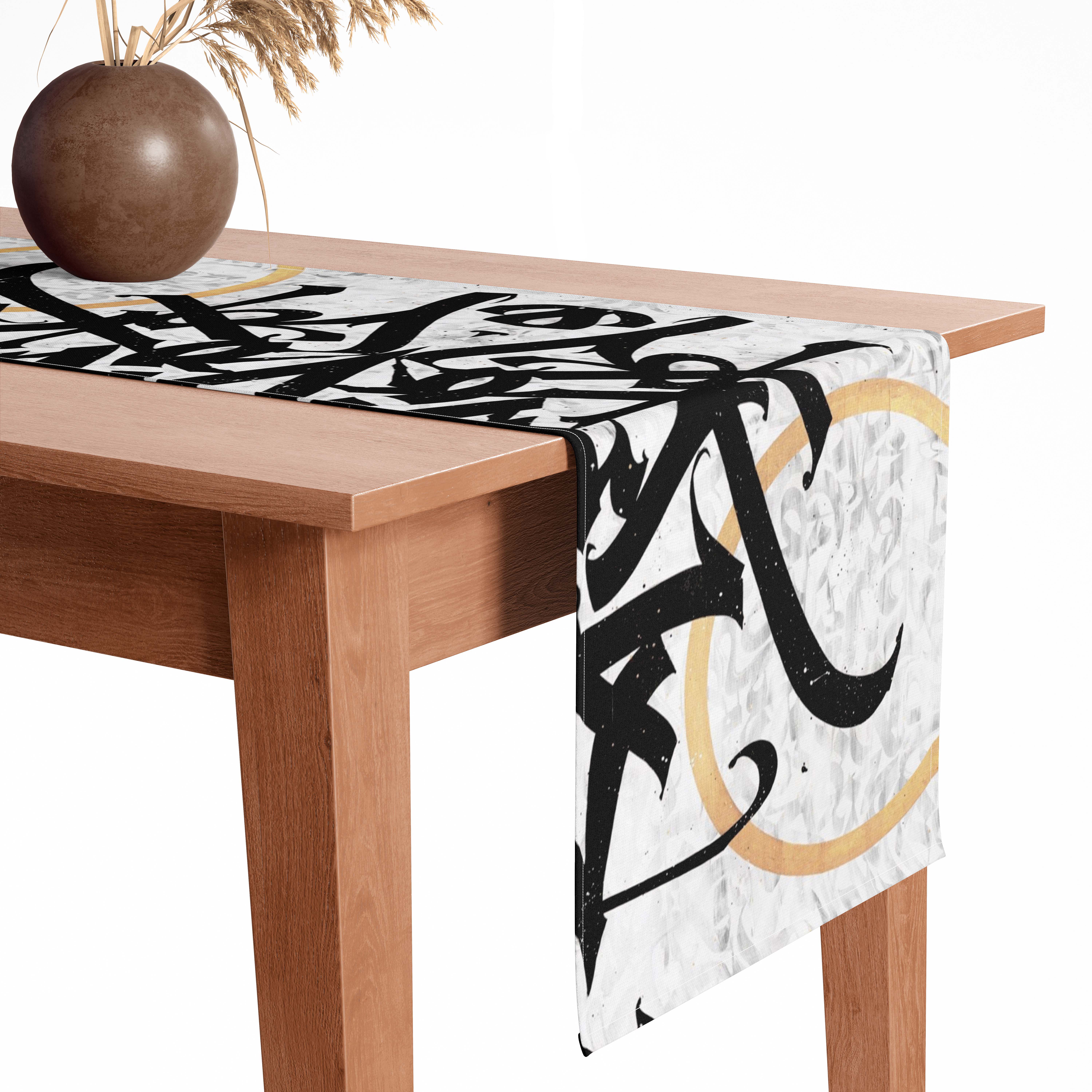 Velvet Rectangular Embellishment Tablecloth, 40×200 cm - Multicolor