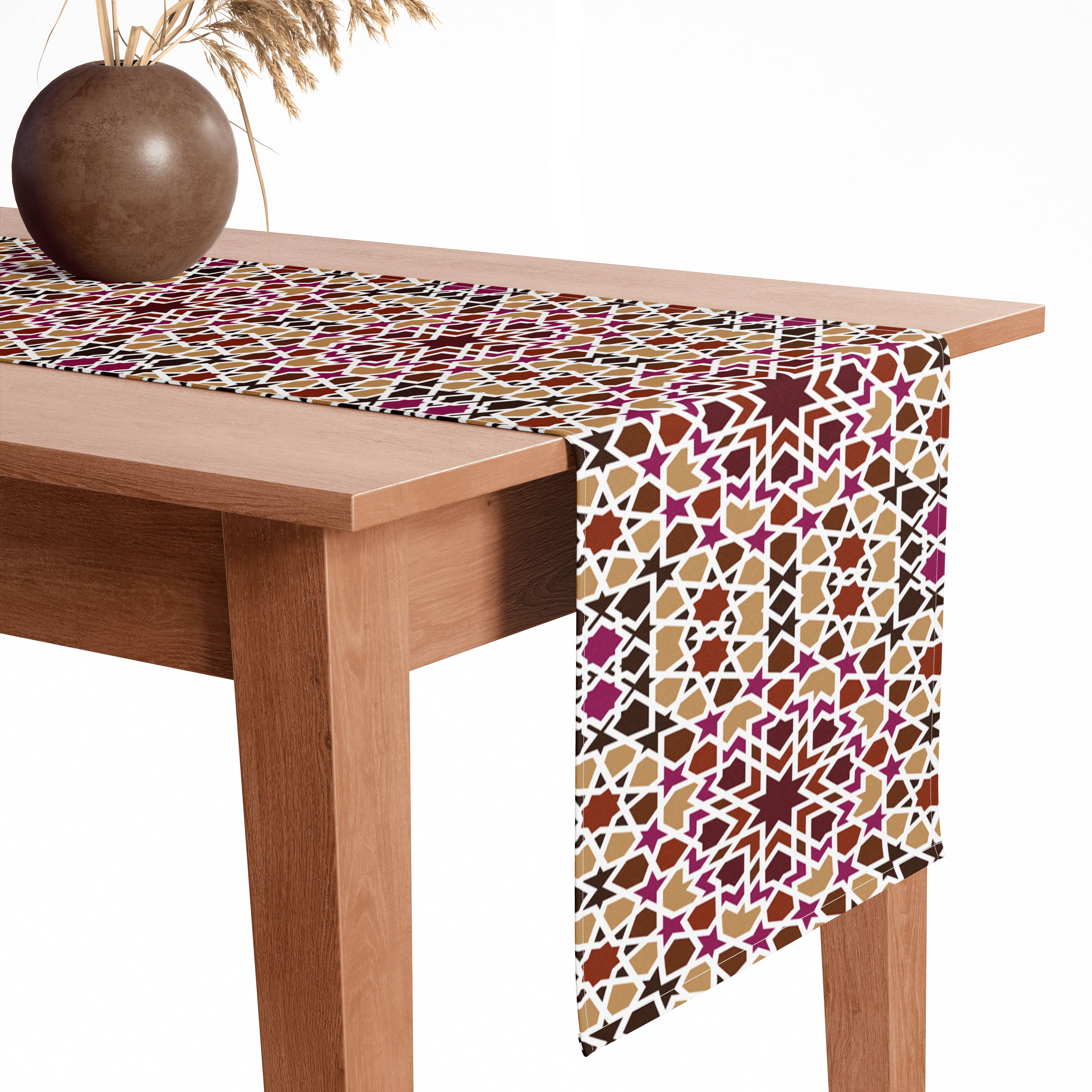 Velvet Rectangular Embellishment Tablecloth, 40×200 cm - Multicolor