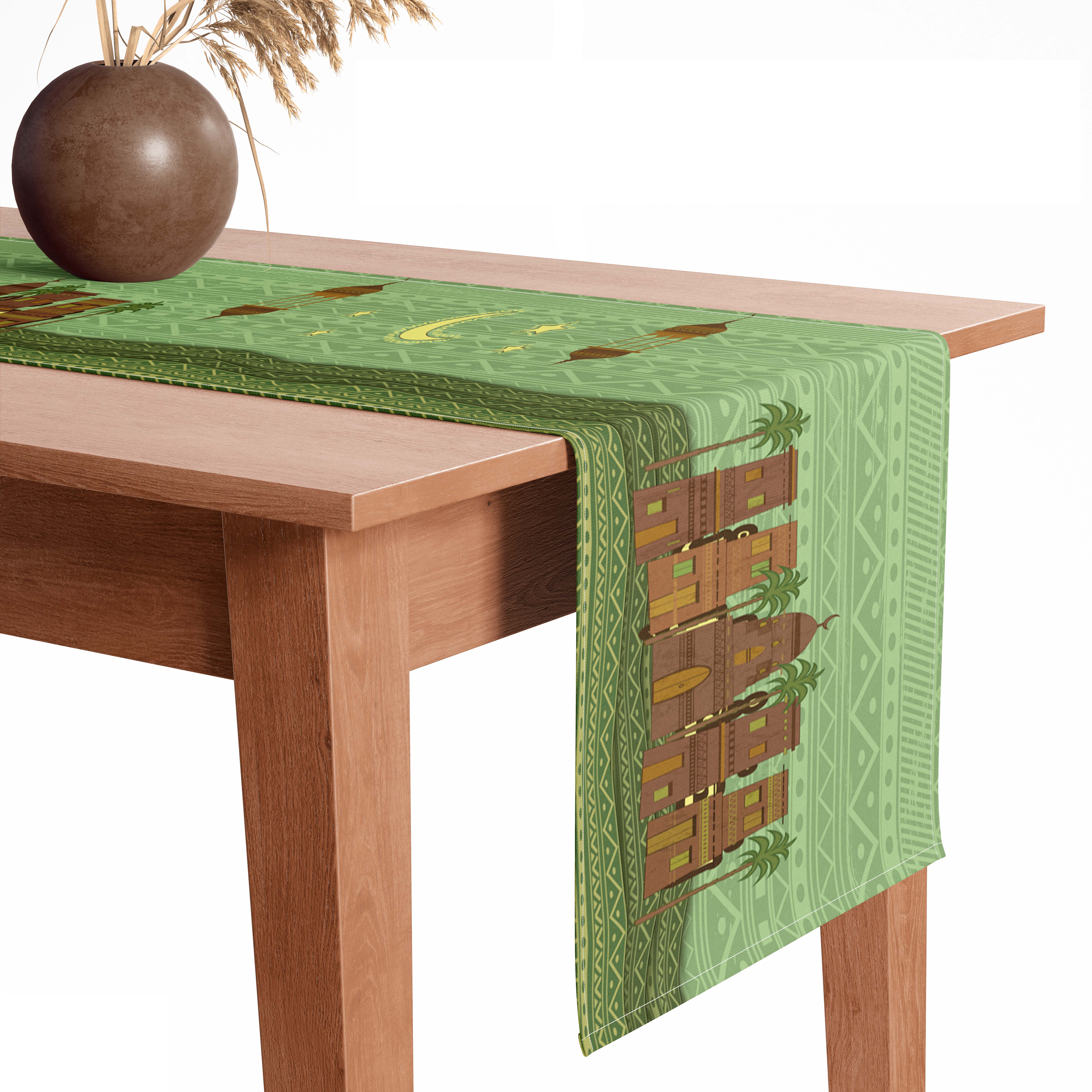 Velvet Rectangular Embellishment Tablecloth, 40×200 cm - Multicolor