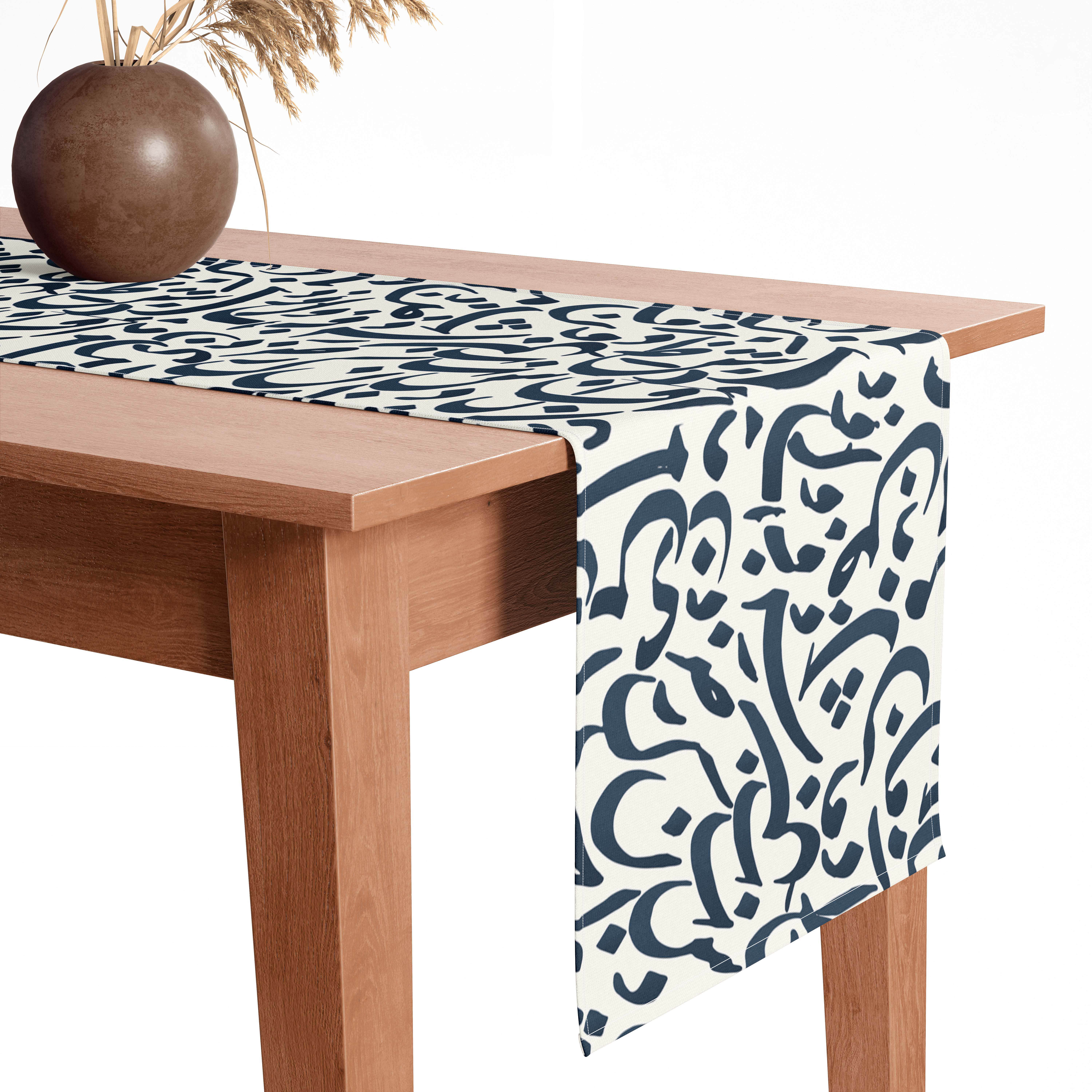 Velvet Rectangular Embellishment Tablecloth, 40×200 cm - Multicolor