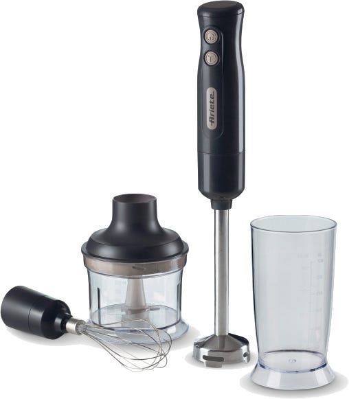 Ariete 0601/10 PIMER BREAKFAST Hand Blender 3 In 1, 700 Watt - Black