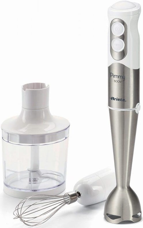 Ariete 886 Pimmy 500 Hand Blender 3 In 1, 300 Watt - White Silver