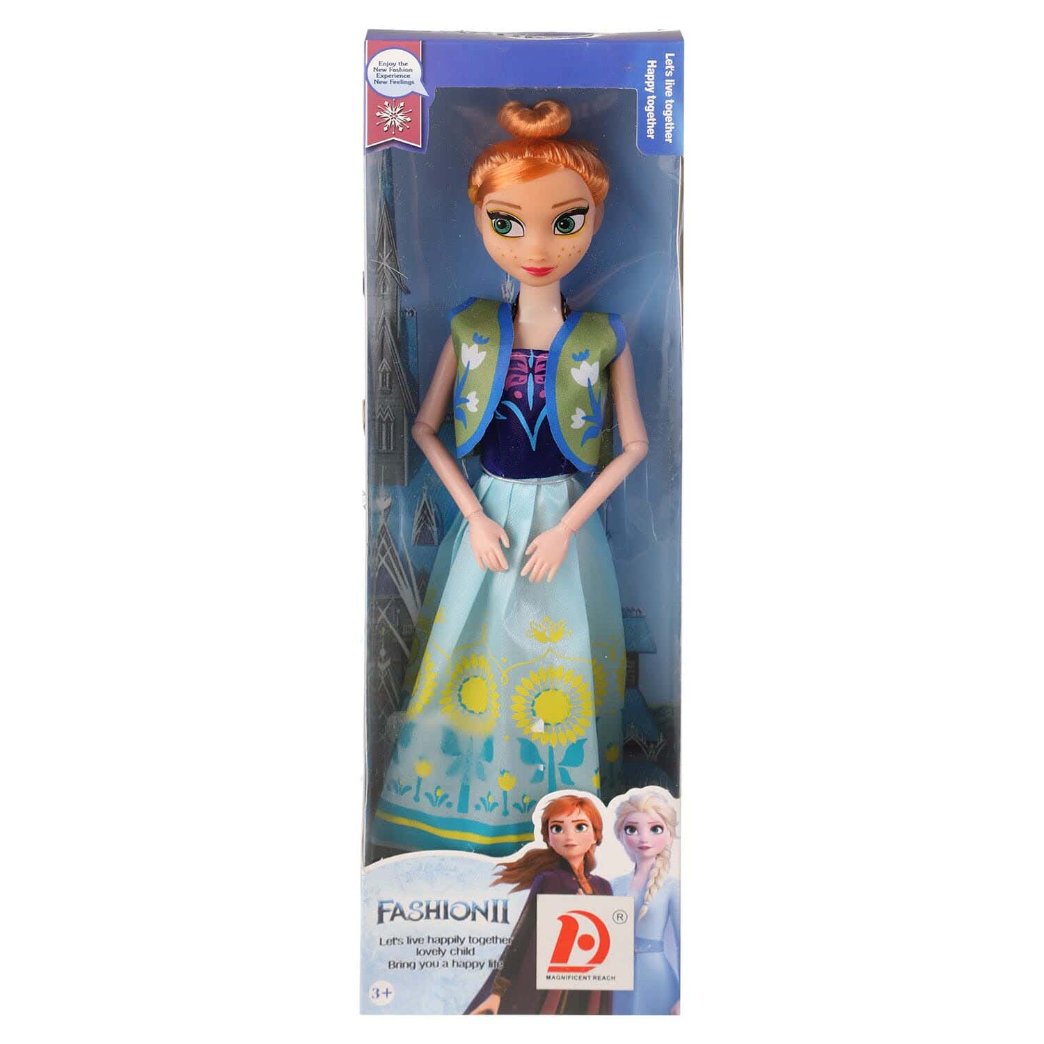 Plastic Frozen Doll Toy for Girls - Multicolor