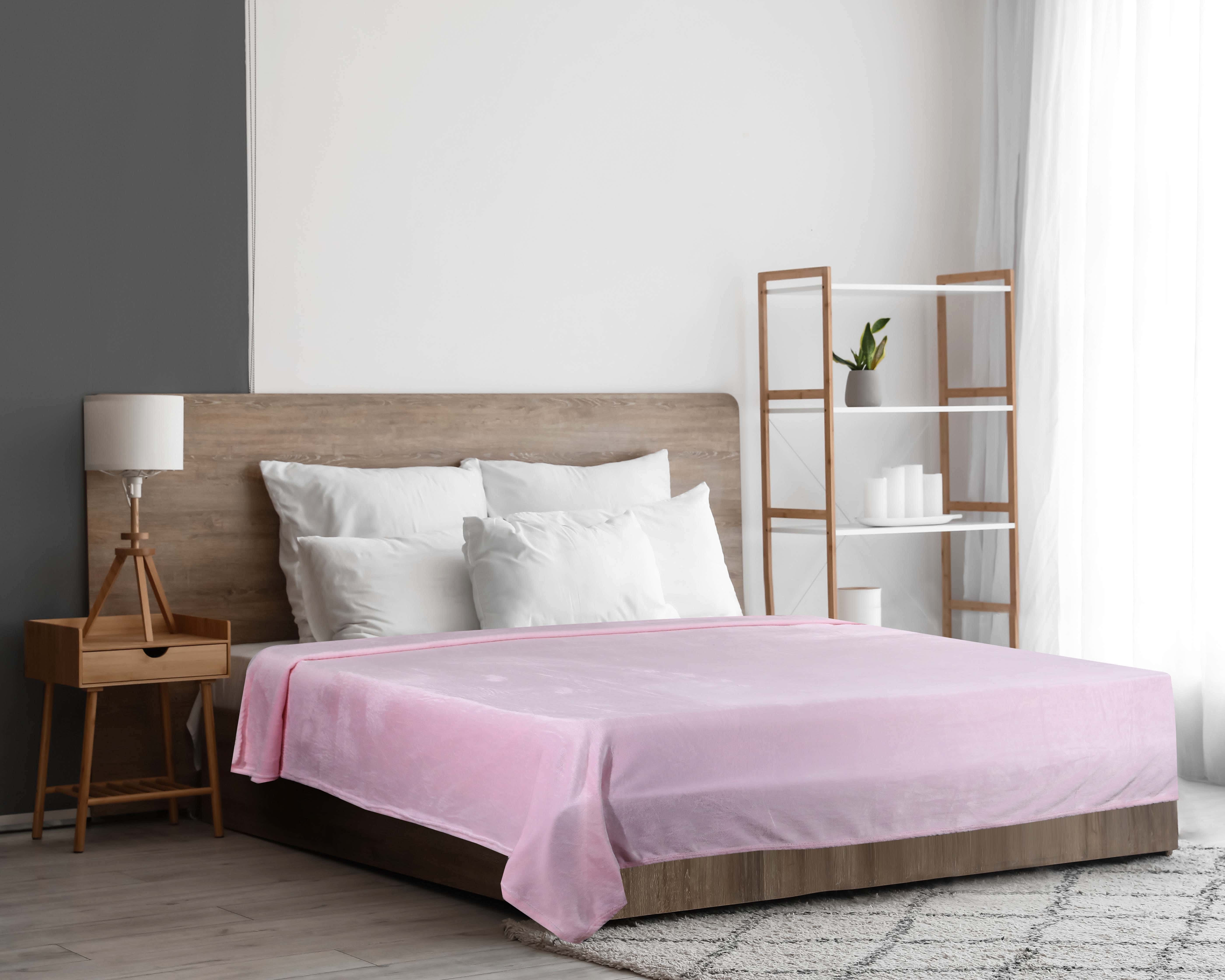 Velvet Baby Bed Heater, 220×240 cm, approx. 1400 gm - Rose