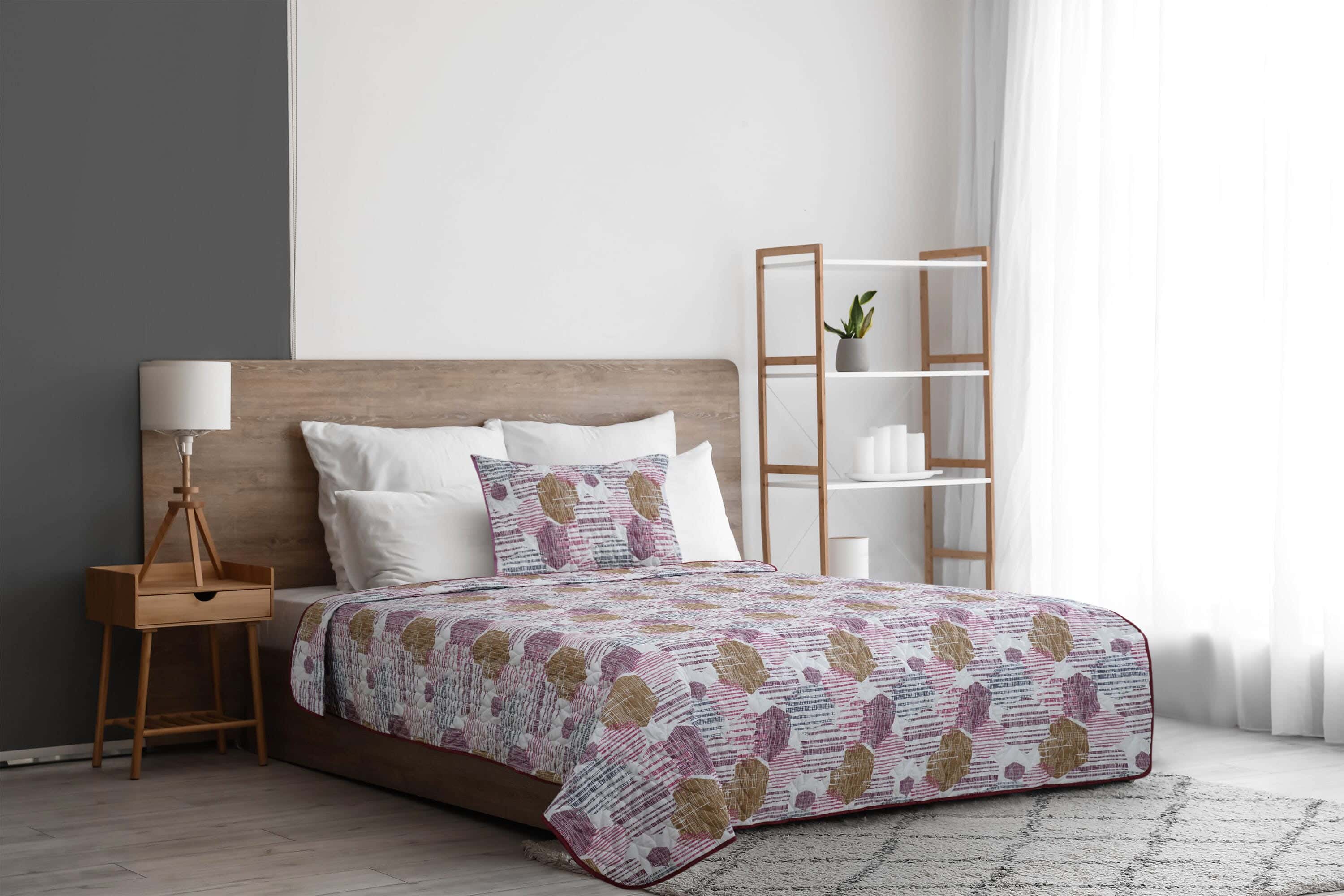 Hana Cotton Quilt Set, 4 Pieces, 240×180 cm, 4500 gm - Multicolor
