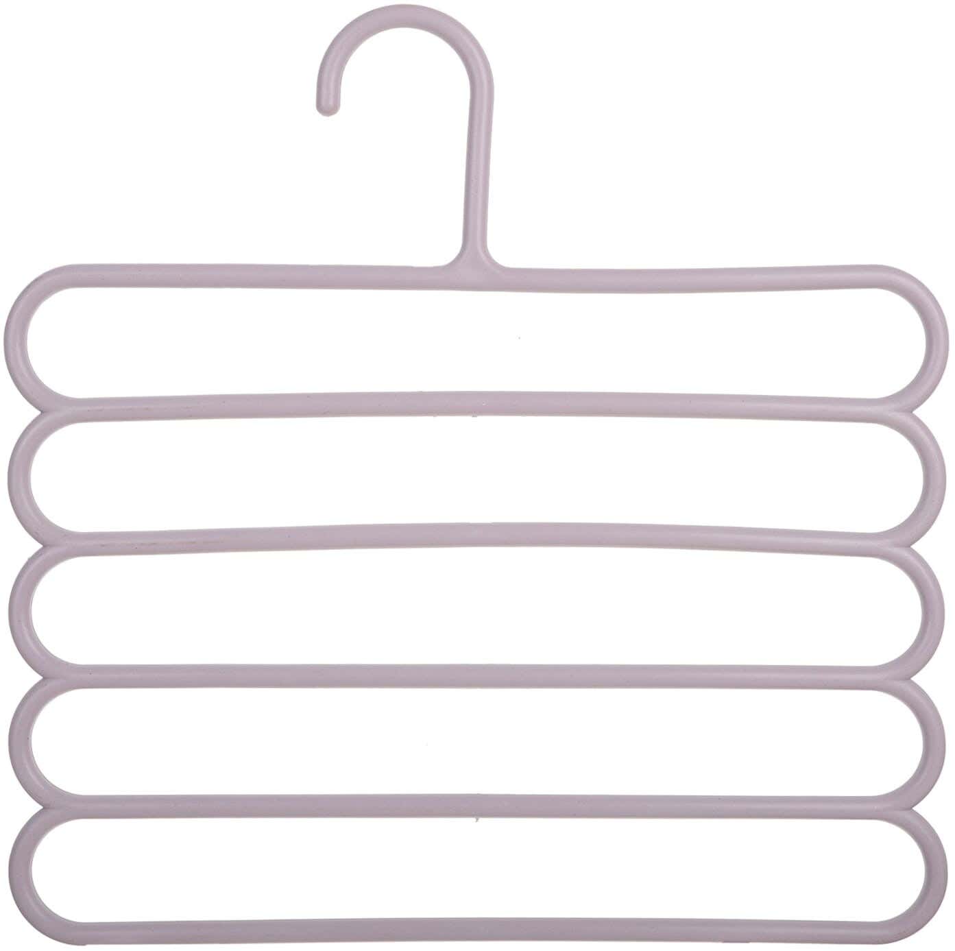 Plastic pants hanger, 5 levels, 23×33 cm - Mauve