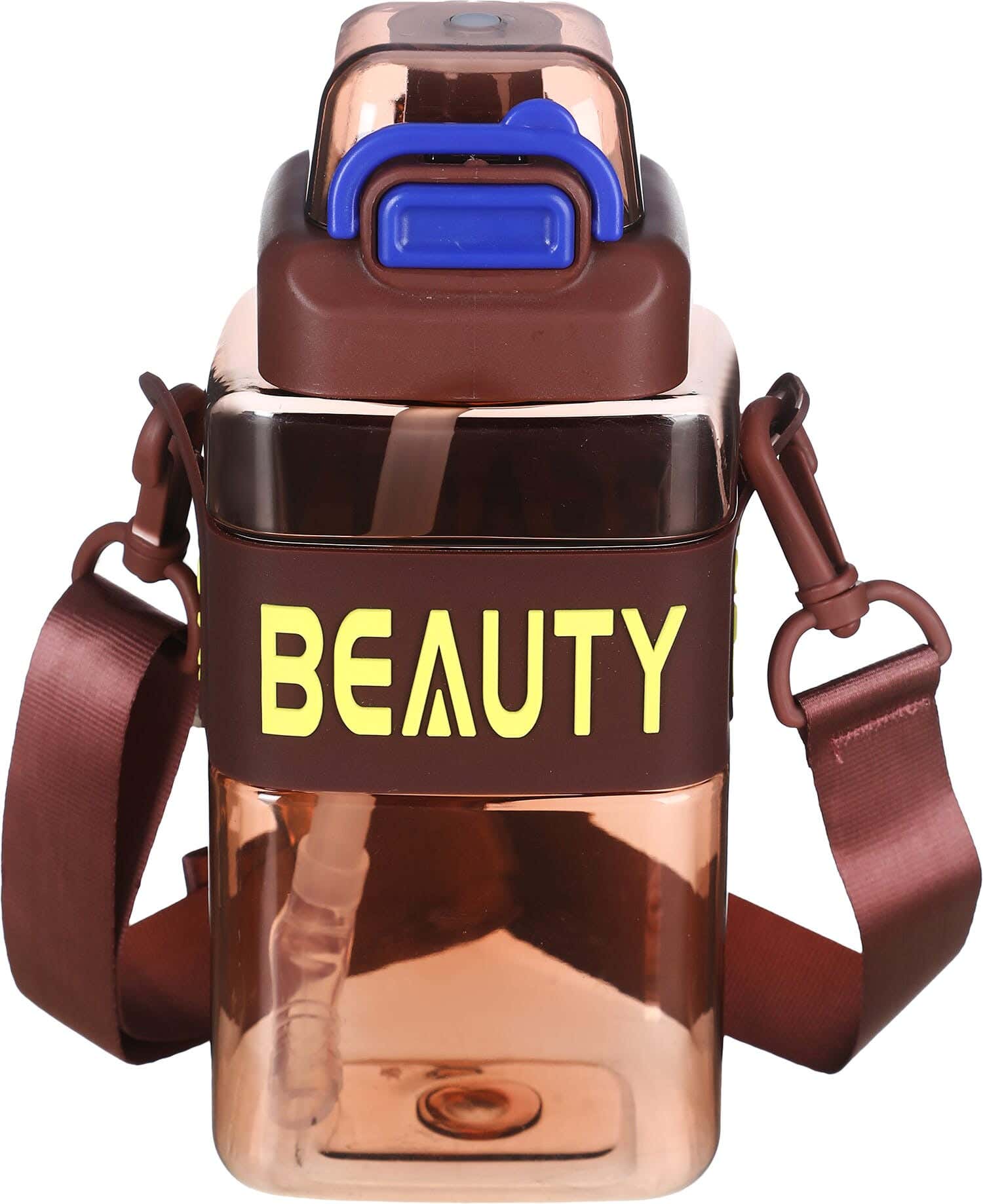 Falmer Plastic Sports Water Bottle, Clip Cap, 800 Ml - Brown