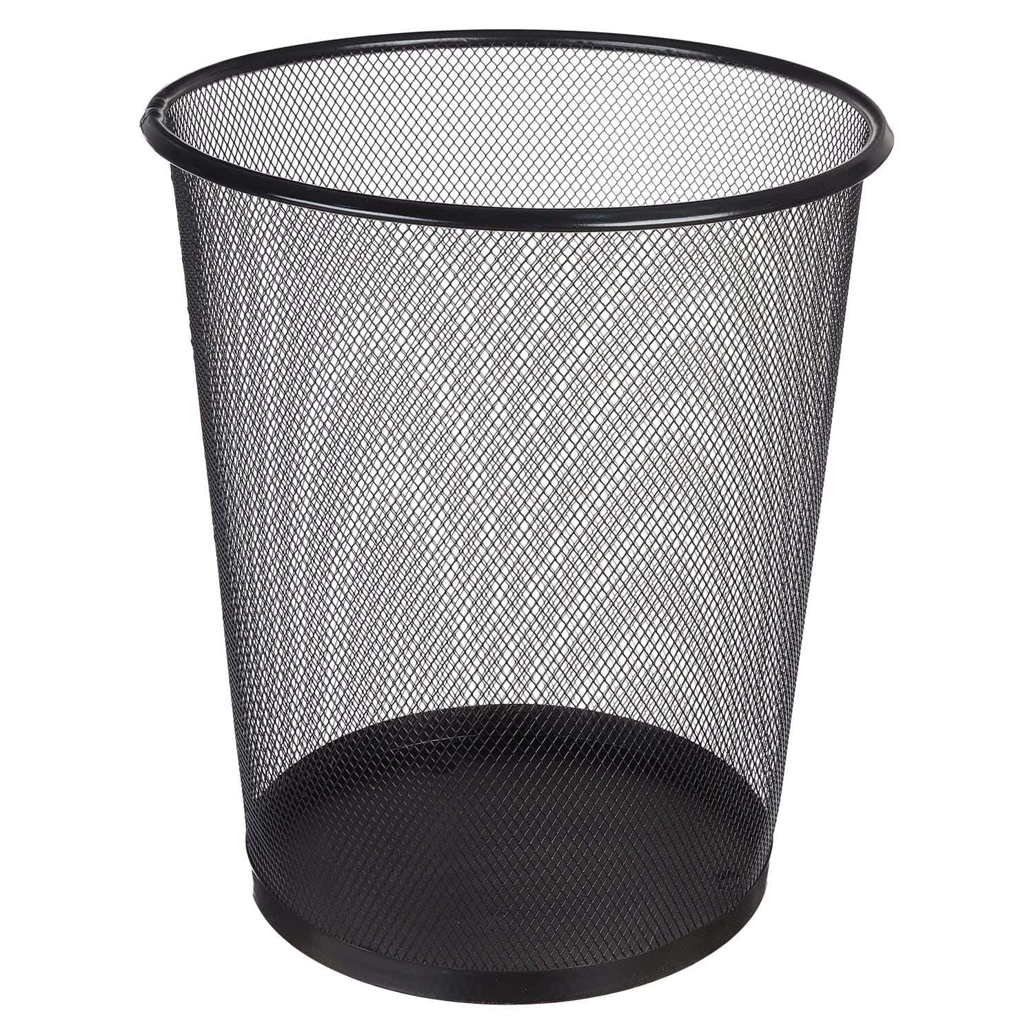 Misr El Kobra Metal Trash Basket, 23×29 cm - Black