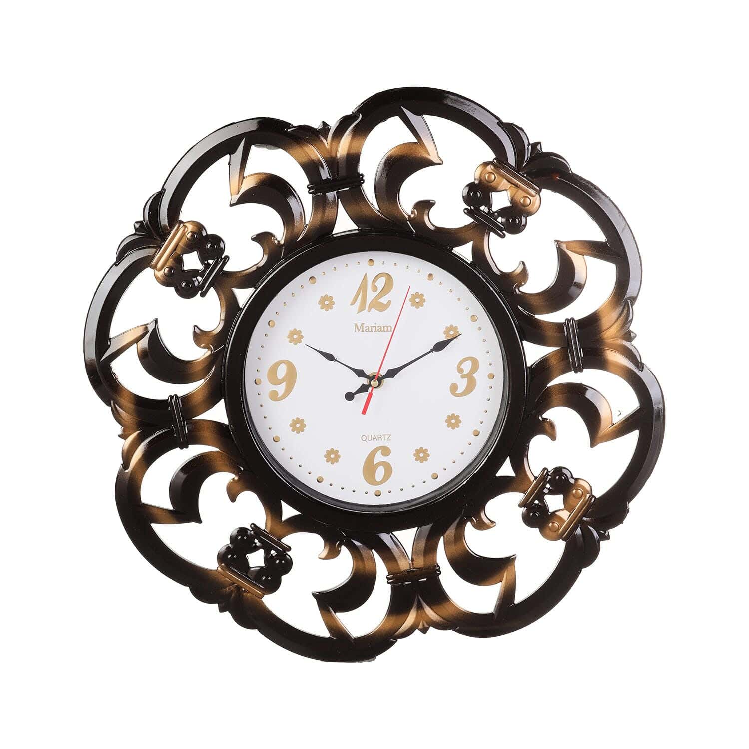 Round Wall Watch, 44 cm - Brown