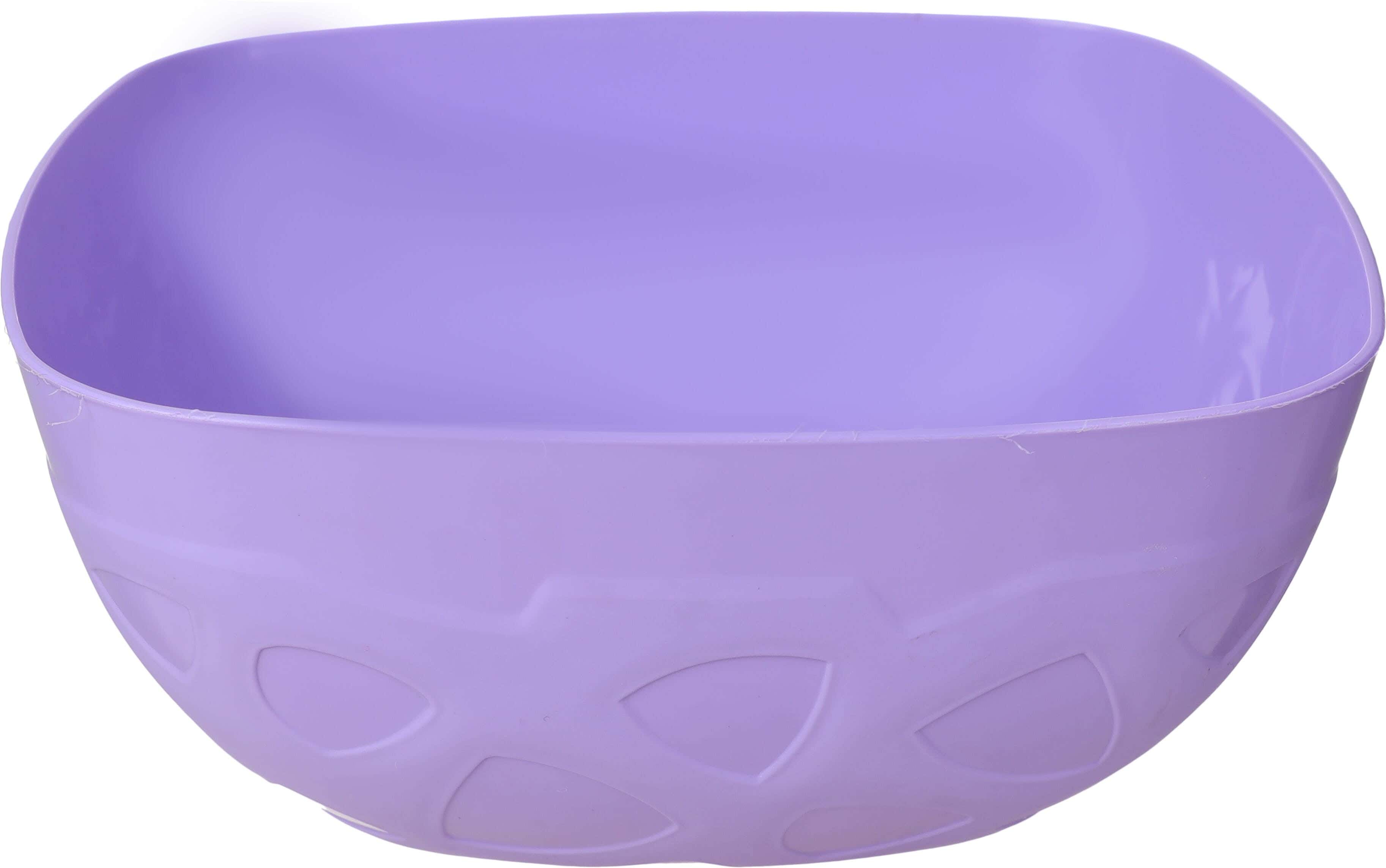 Lamsa Plast Plastic Deep Vegetable Bowl, 9×20×20 cm - Mauve