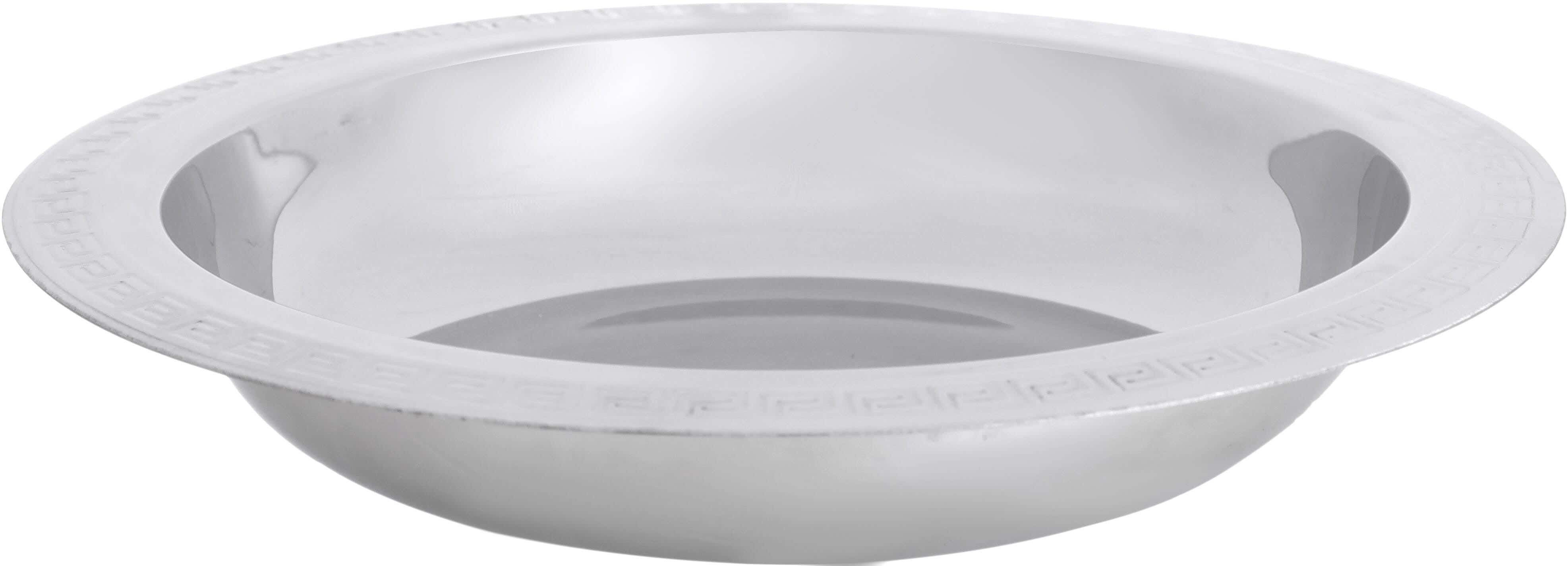 Elhoda Stainless Steel Round Deep Dish, 16 cm - Silver