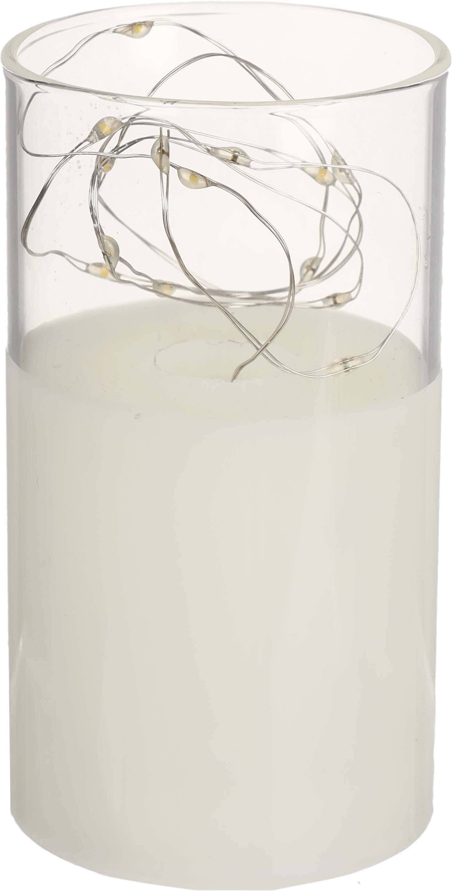 Acrylic LED Candle, 5.5×10 cm - Clear