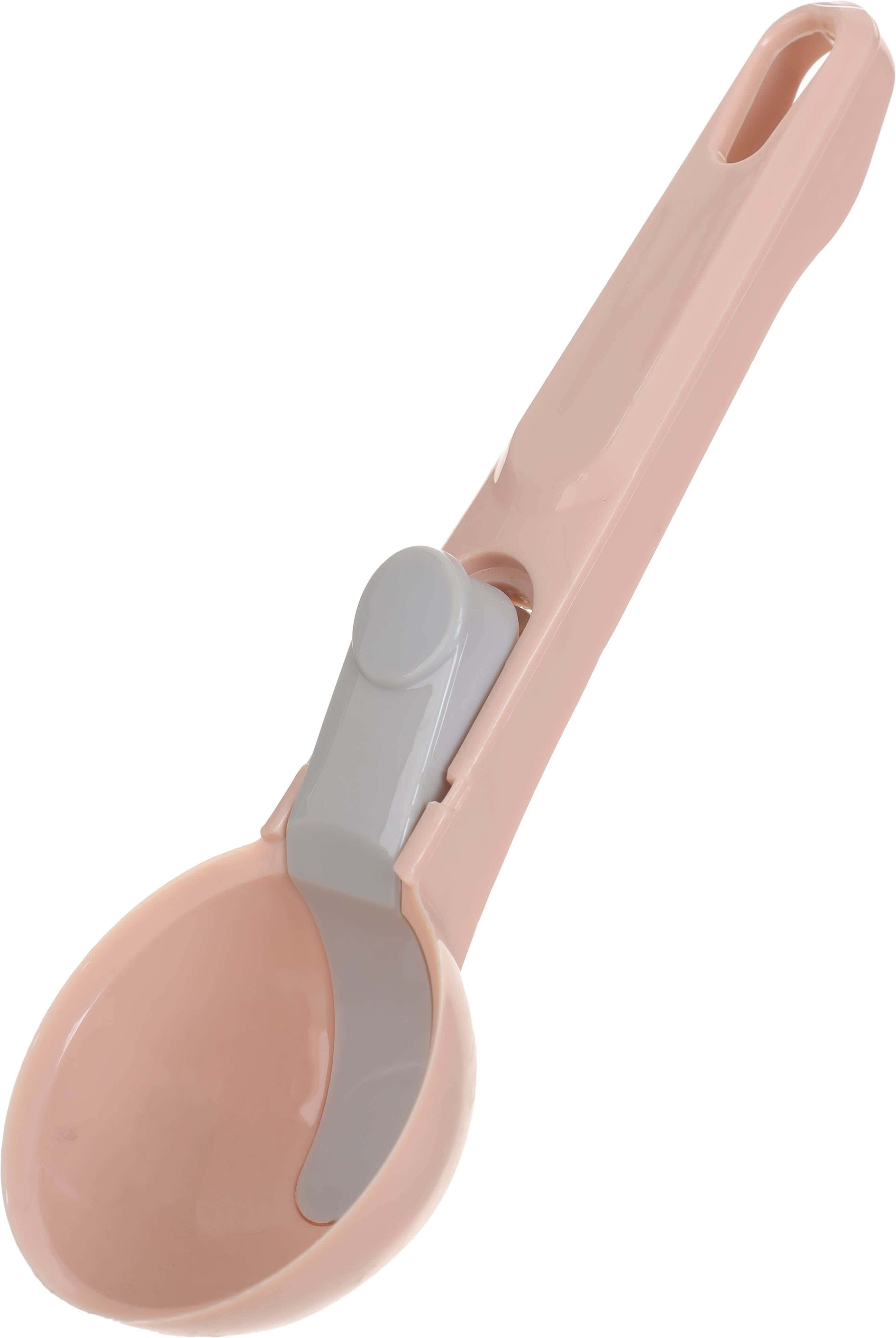 Falmer Plastic Ice Cream Scoop with Push Button, 19 cm - Coffee
