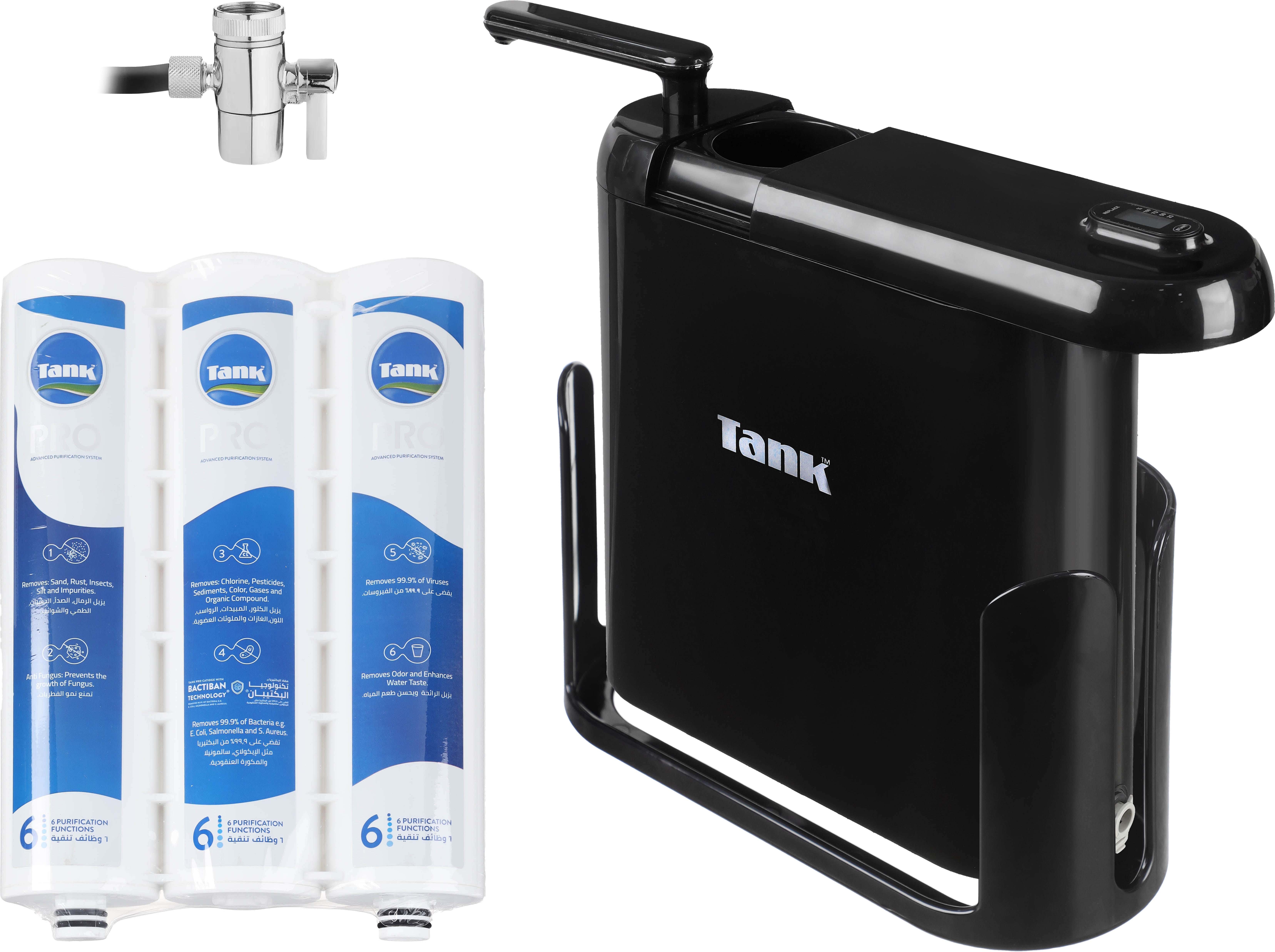Tank Pro Filter, Digital, 6 Purification Functions - Black