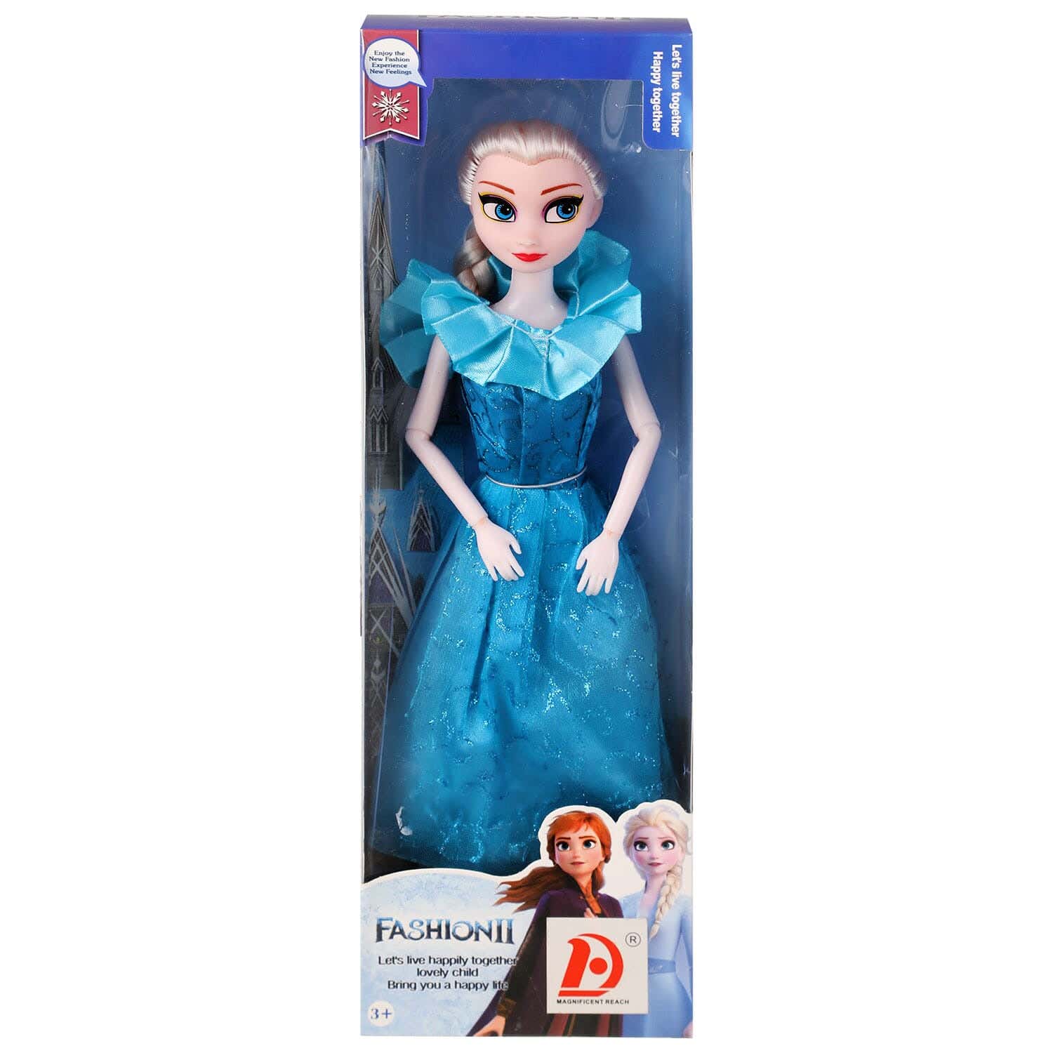 Plastic Frozen Doll Toy for Girls - Multicolor