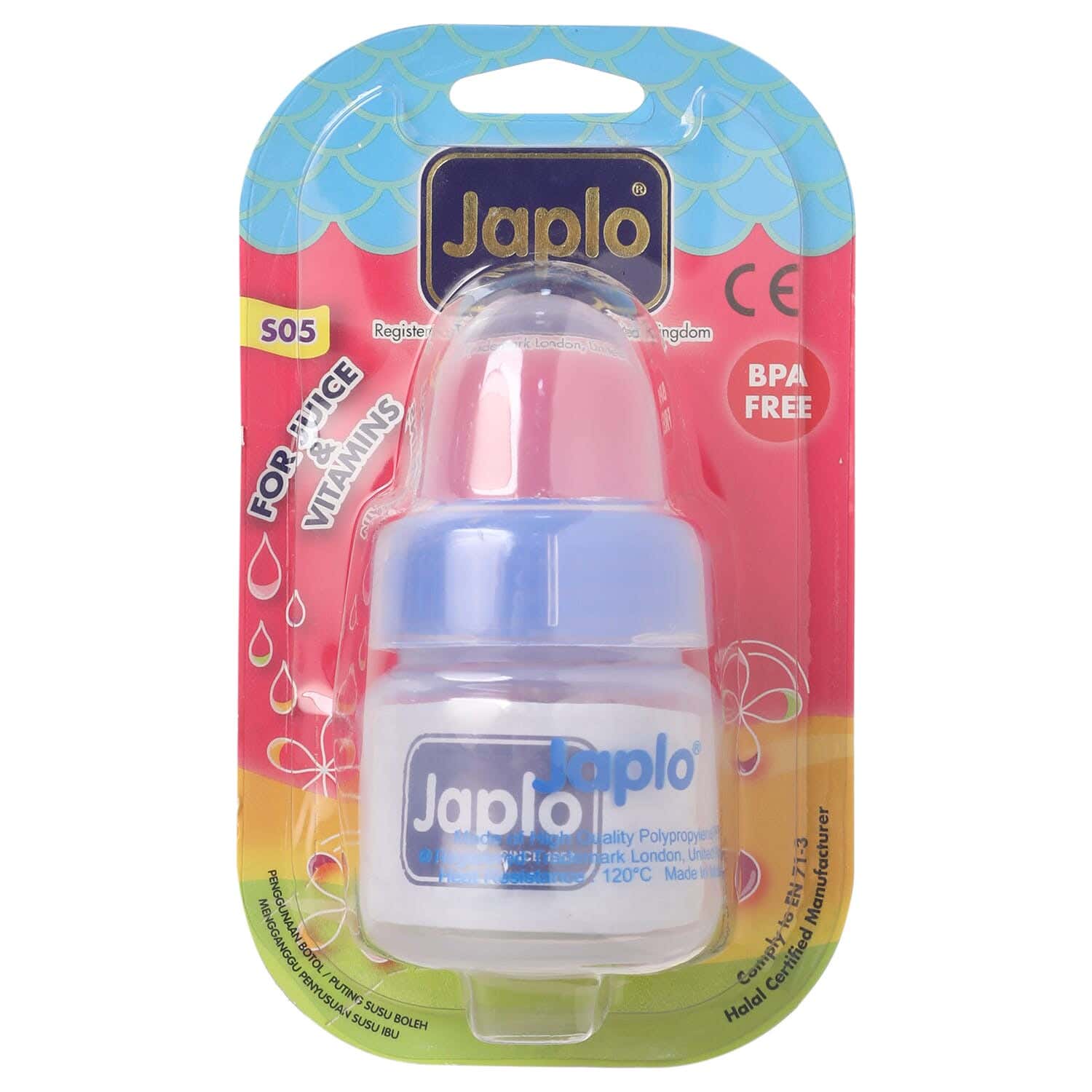 Japlo Circular Polypropylene Baby Bottles Bottle With Digital Scale, 50 ml - Clear Light Blue