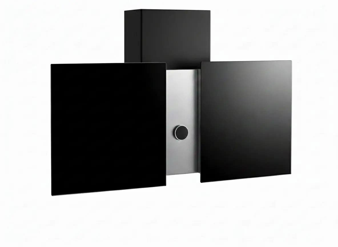 Purety Built-in Extractor Fan, 1000 m鲁/h Suction Power, 3 Speeds, PORTO PLUS BL 90CM - Black