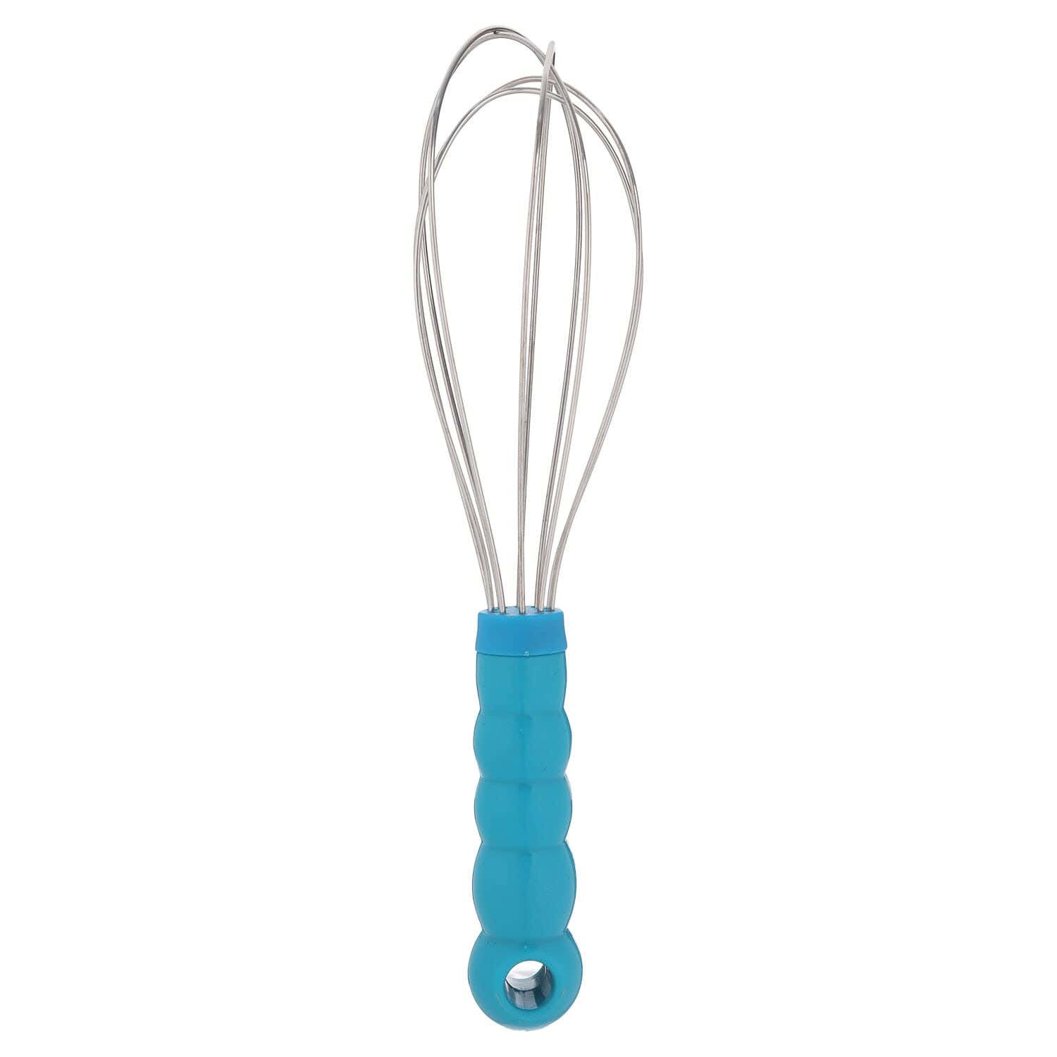 Elcheef Stainless Steel Egg Beater With Plastic Handle, 28 cm - Blue